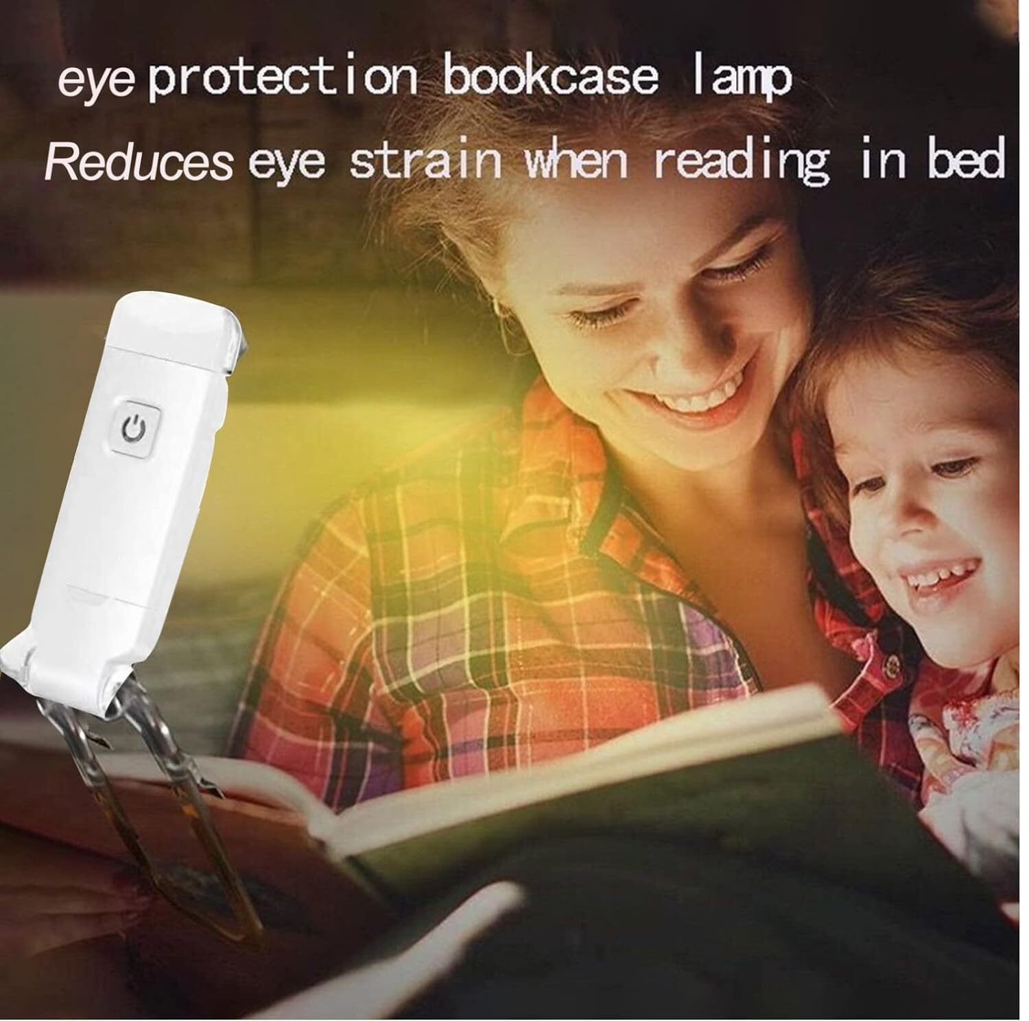 Image of MJKD Book Light Rechargeable, Amber Reading Lights for Books in Beda Study Lamp