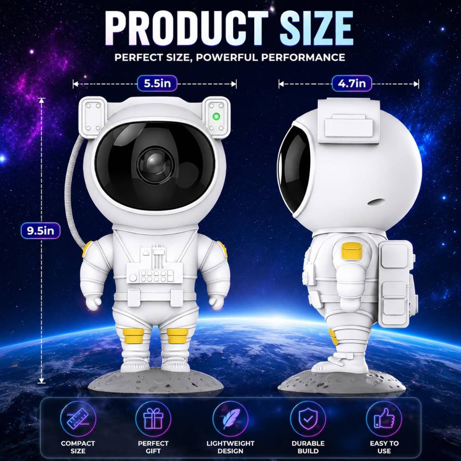 Astronaut Galaxy Projector Night Lamp - Image 2