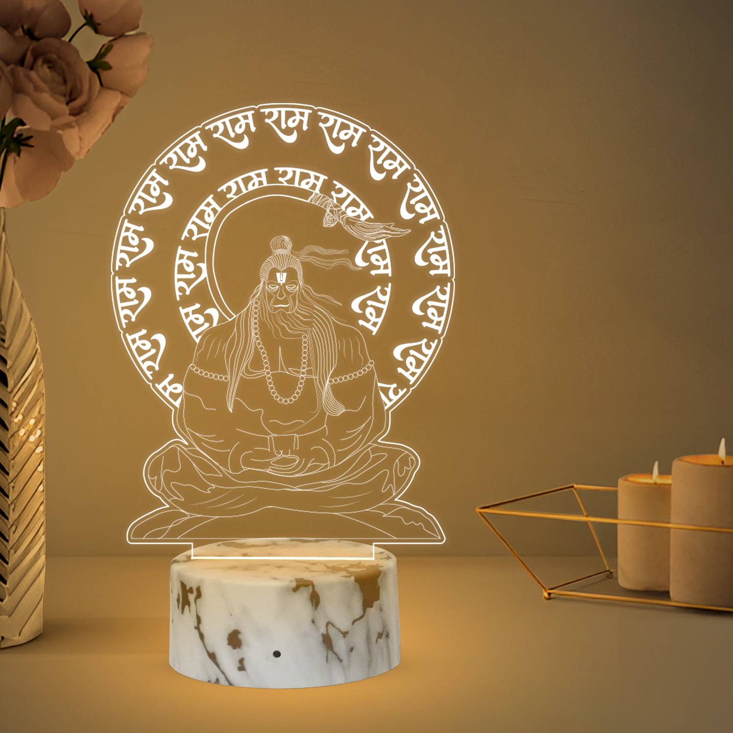 StarLaser Hanuman Ji Night Lamp with Warm White Light Decorative