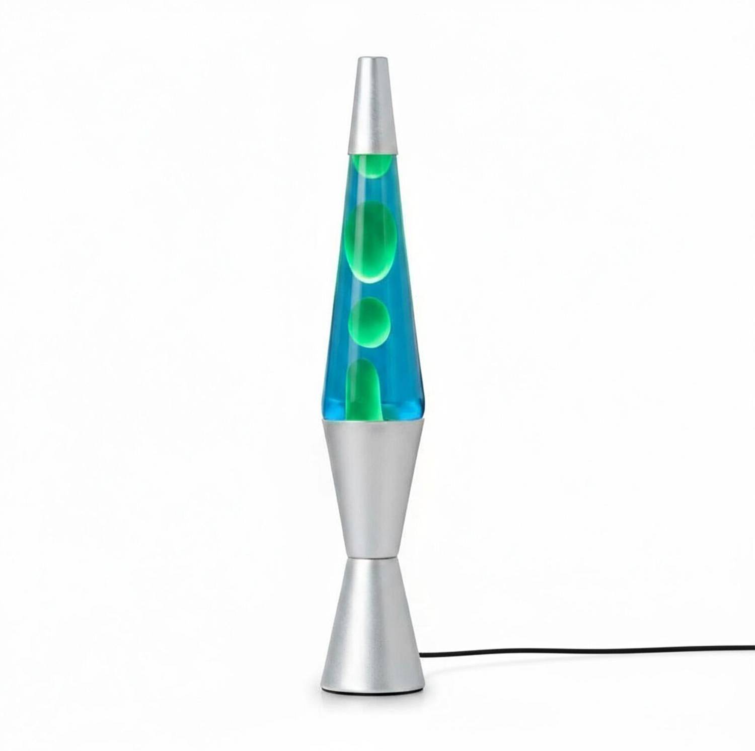 KARP Lava Lamp 14.5 Inch- Silver Base, Plug-In Home Decor & Gif