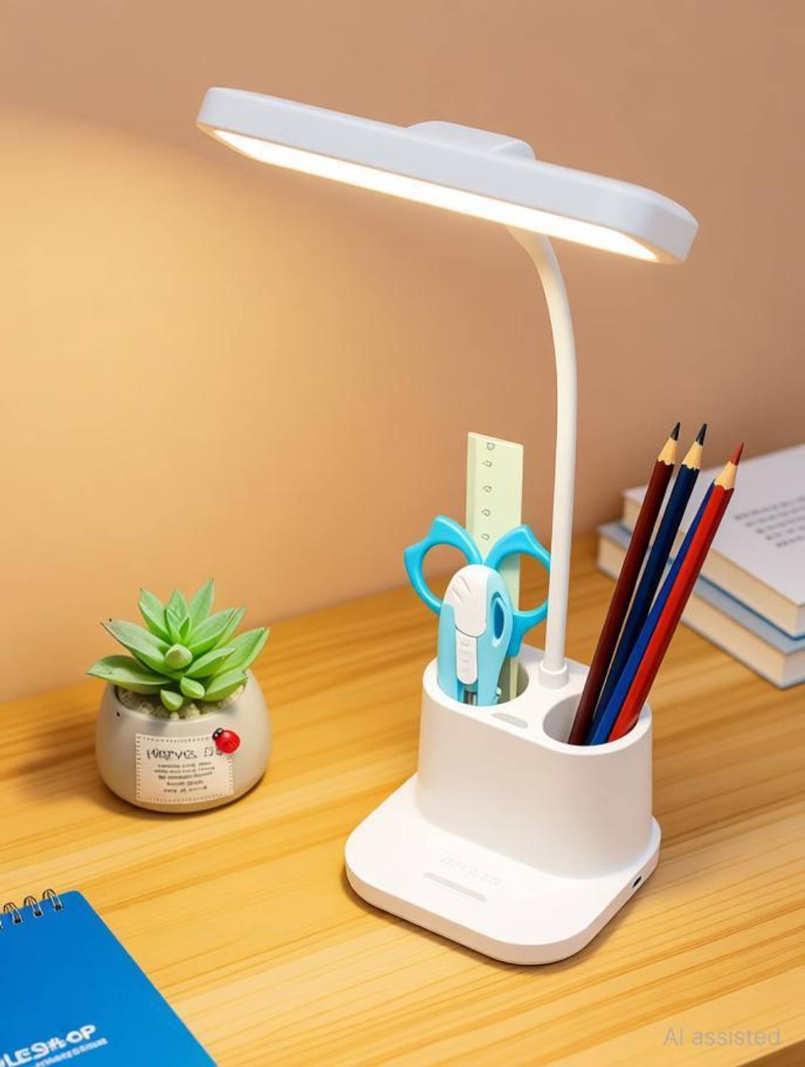 iDOLESHOP Rechargeable LED Desk Table Lamp With Touch Dimmer 3 Br