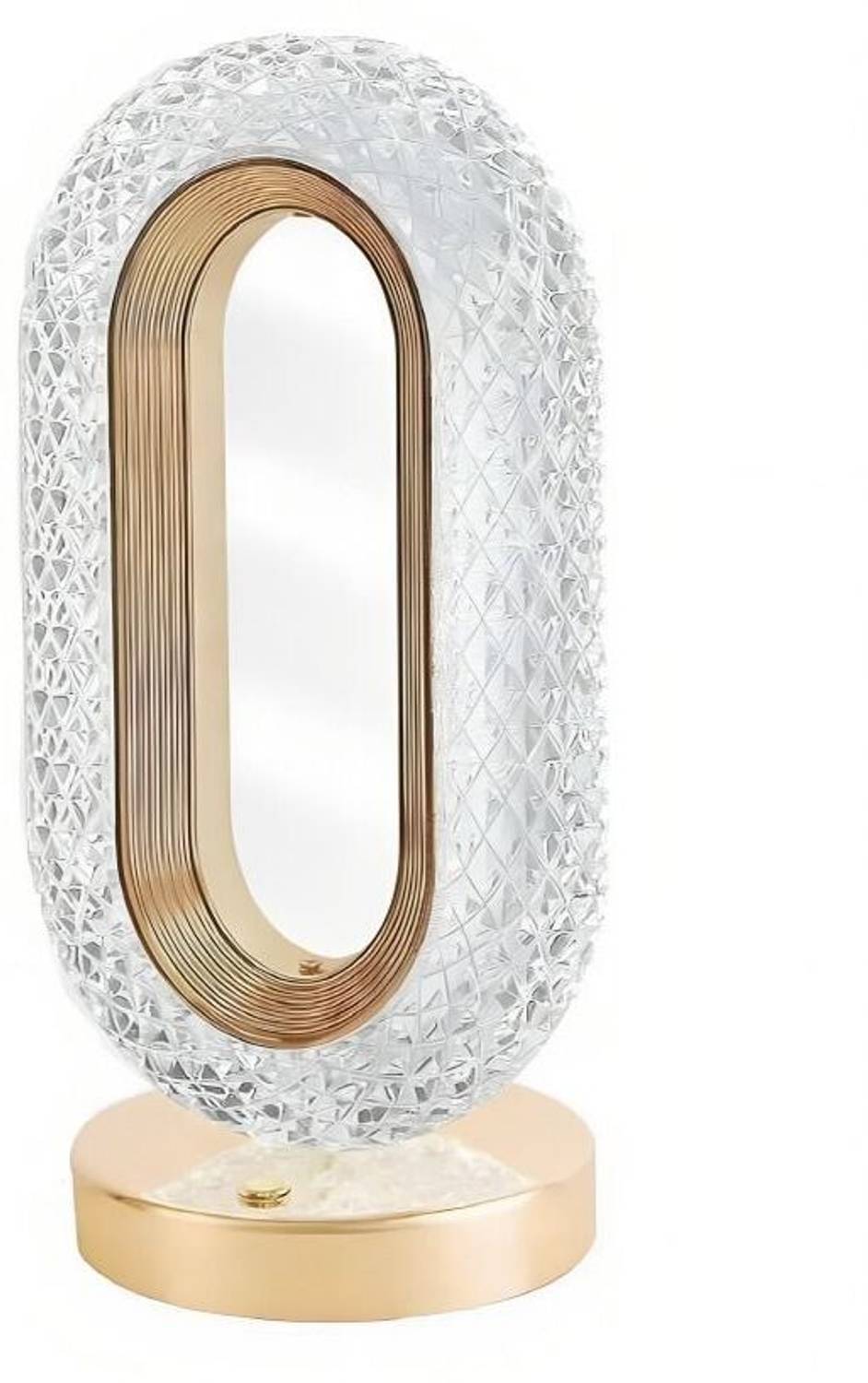 snowworld Oval Crystal Lamp, Decorative Bedside Desk Lamp, 3 colo