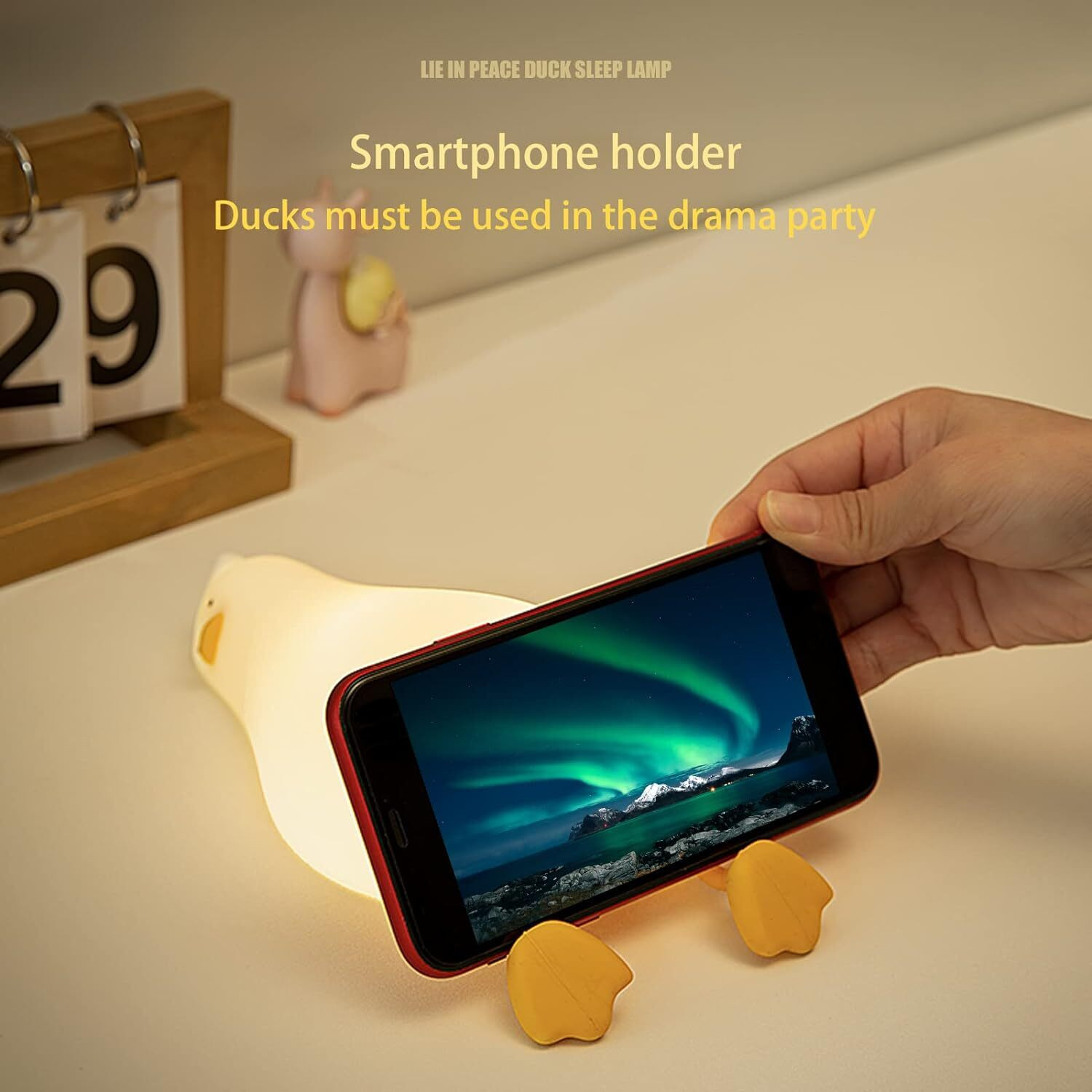 Image of NAIRO Lying Duck Night Light for Kids, 3 Step Dimmable Night Light, Touch Sensor Night Lamp