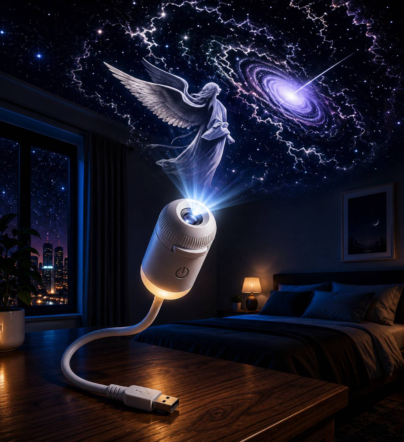 cafeinado willa Projector Light Galaxy (6 Slide) USB Portable Night - Image 4