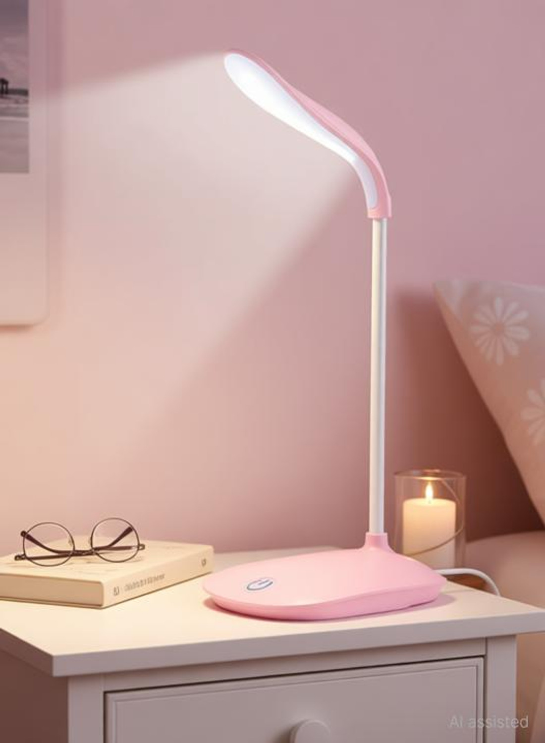 Image of AKR Study lamp Rechargeable Led Touch On Off Switch Student Study Reading Dimmer Led Study Lamp