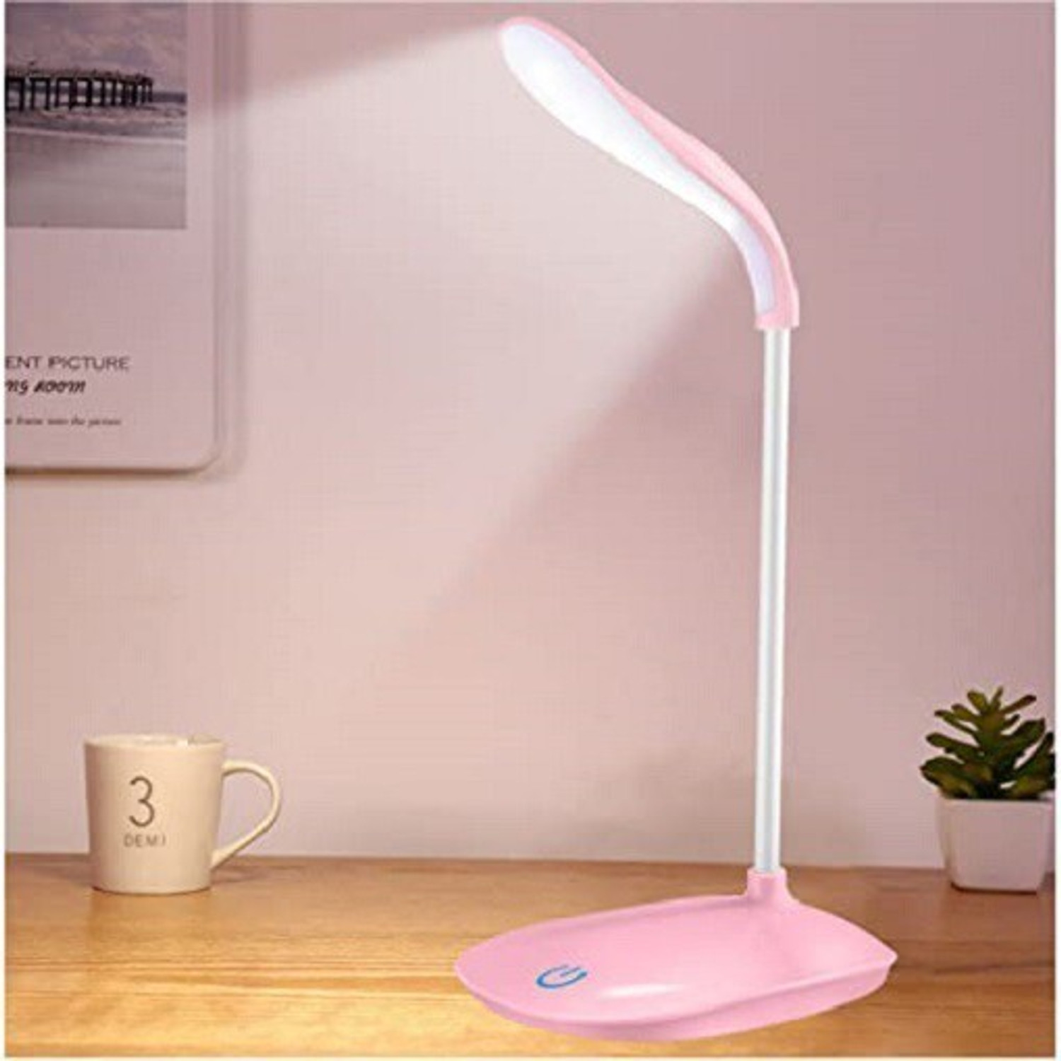 Image of AKR Study lamp Rechargeable Led Touch On Off Switch Student Study Reading Dimmer Led Study Lamp
