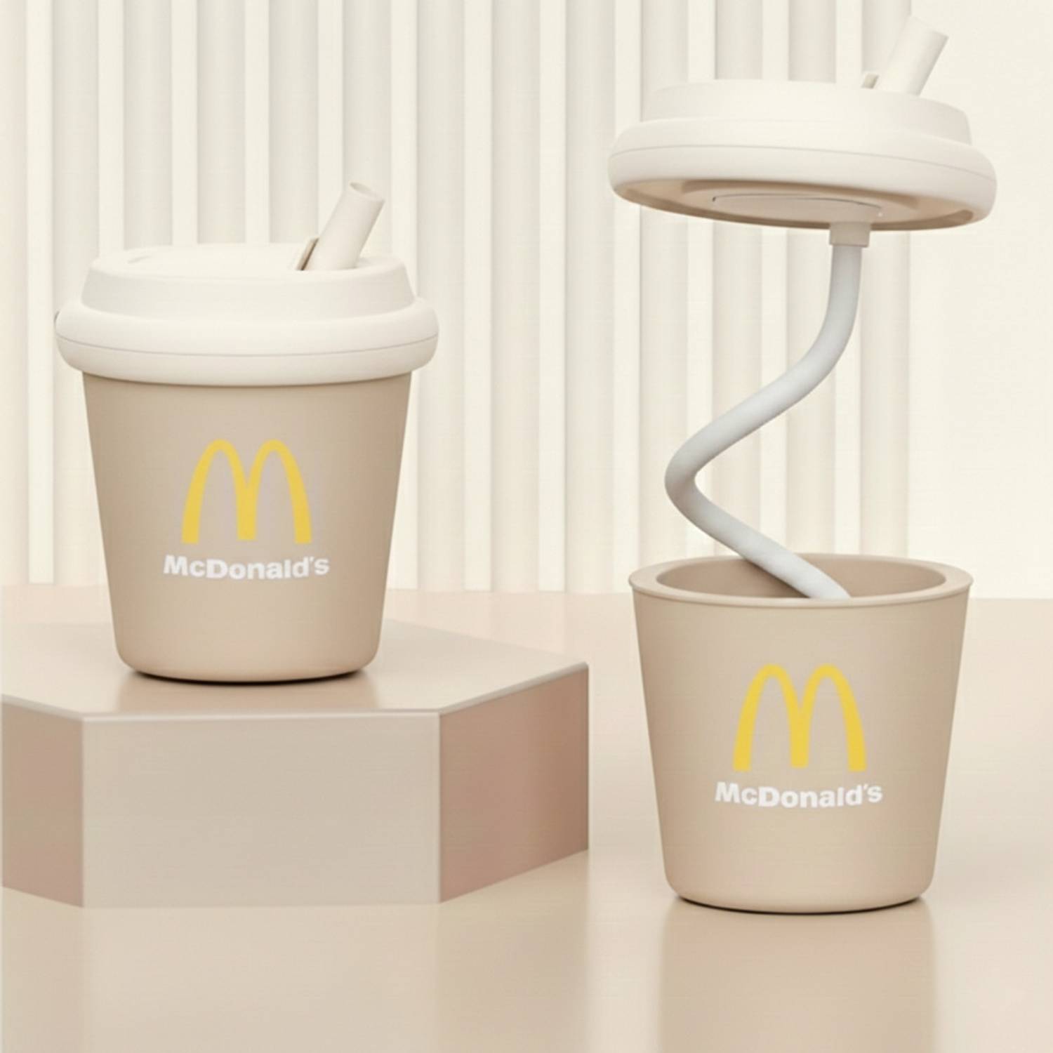 マクドナルド McDonald's ライト付きセラミックレストラン ライト AAASHIPWAY McDonald's Style Rechargeable LED Study Lamp