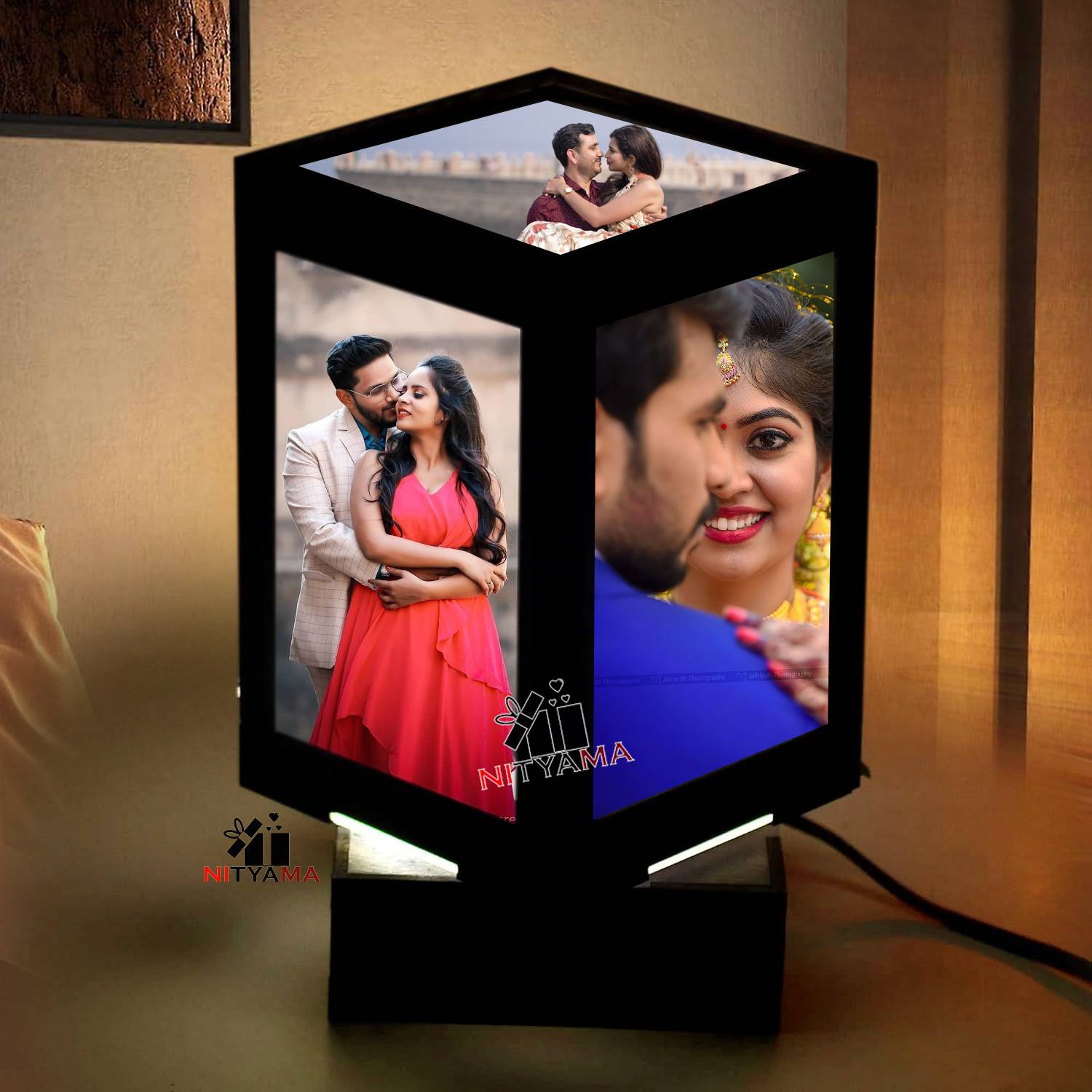 nityama CustomizedLEDTableLampsPlastic with 5 Photo Print- Rating
