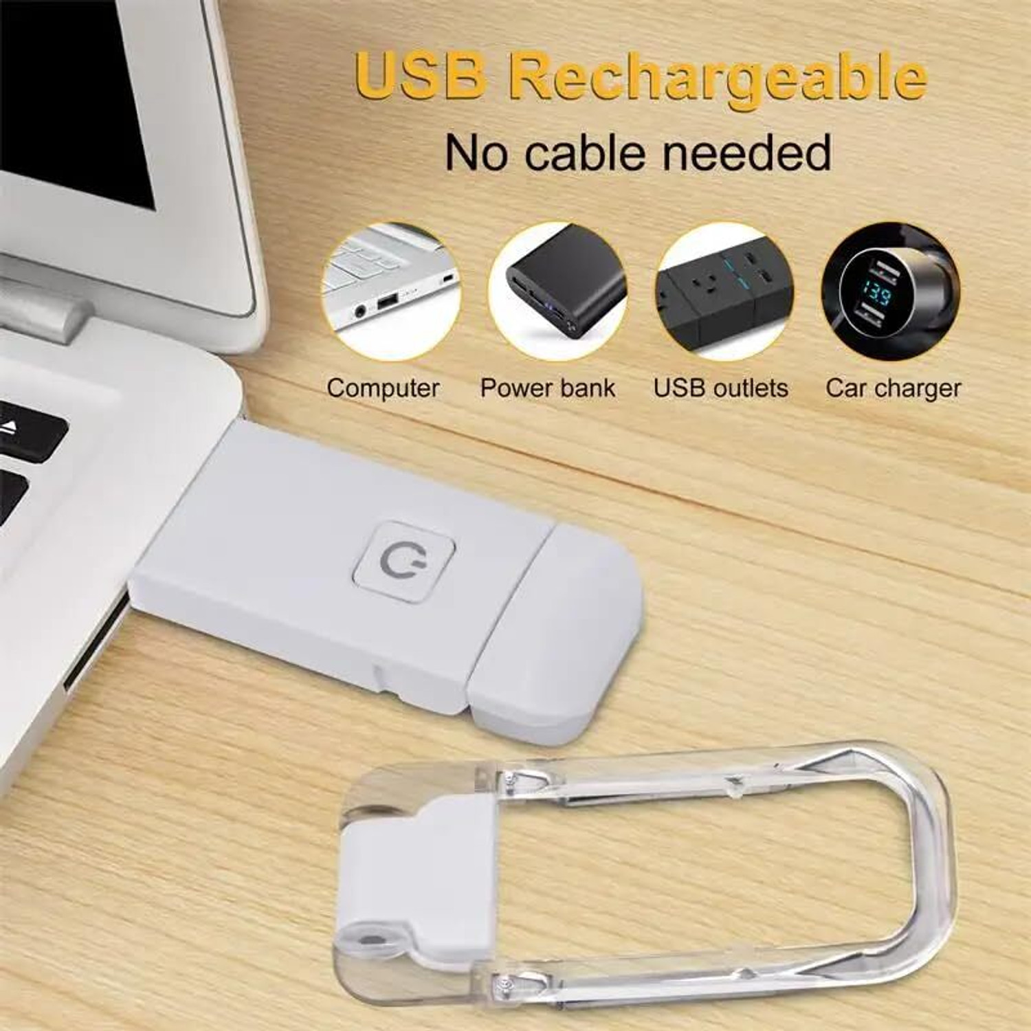 Image of TATSAM USB Rechargeable Clip-On Book Light | 3 Modes | Portable & Eye-Friendly Study Lamp