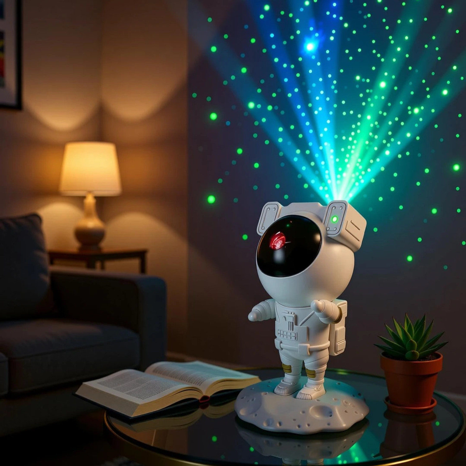 Image of Astronaut galaxy projector Astronaut Projector Lamp For Home Night Lamp (22 cm, White)
