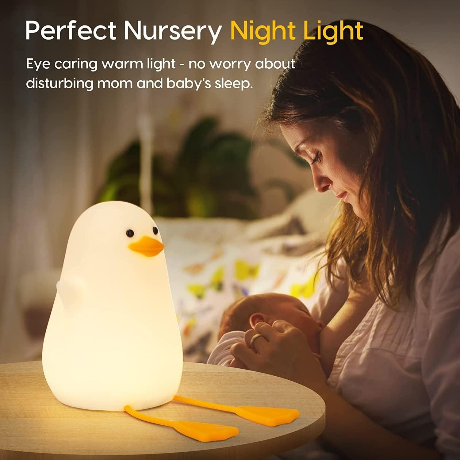 Image of NAIRO Silicone Duck Night Lamp Touch-Control LED Light | Color-Changing Safe for Kids Night Lamp