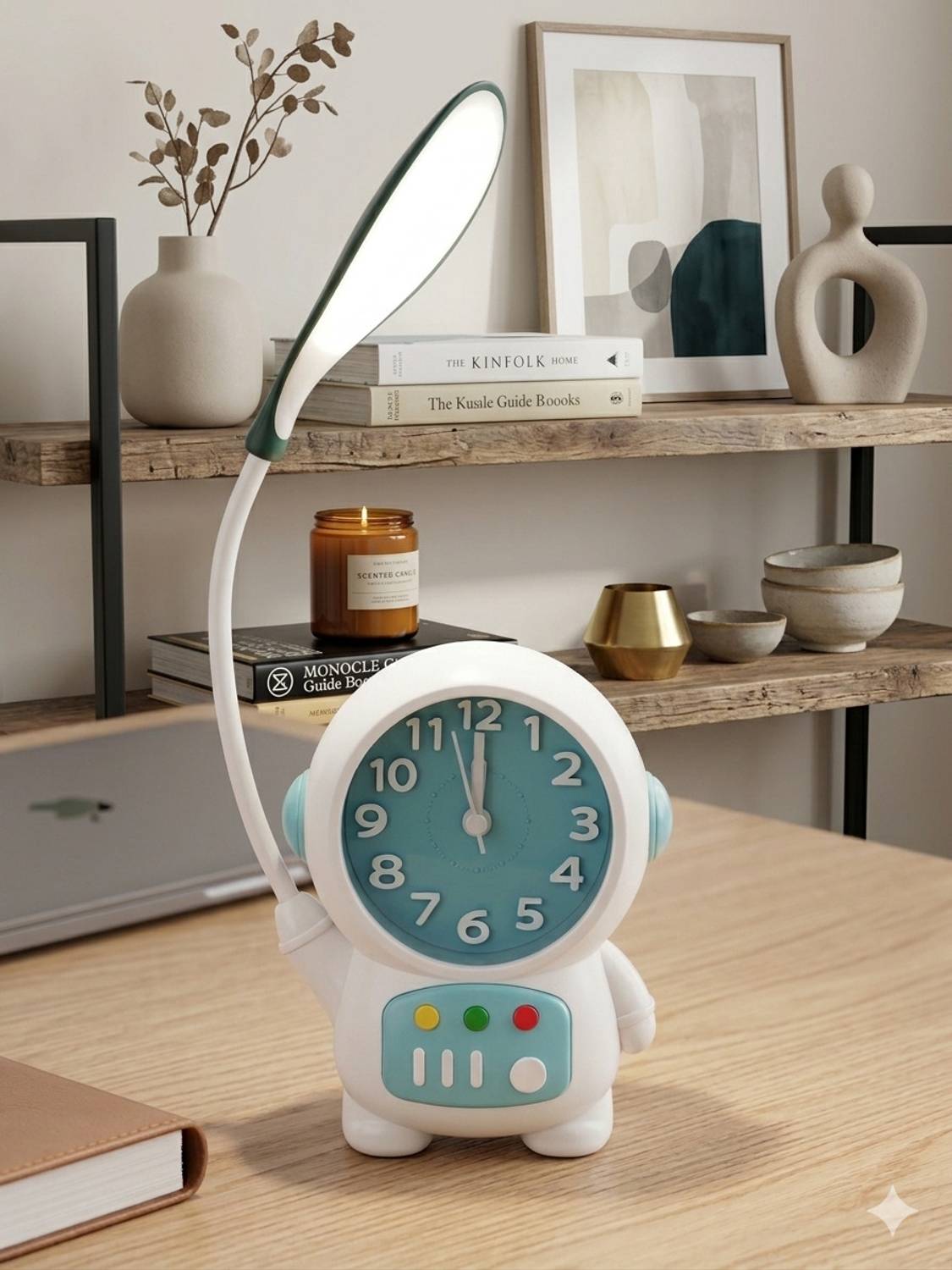 Uvis Astronaut Desk Lamp with Alarm Clock - Image 4