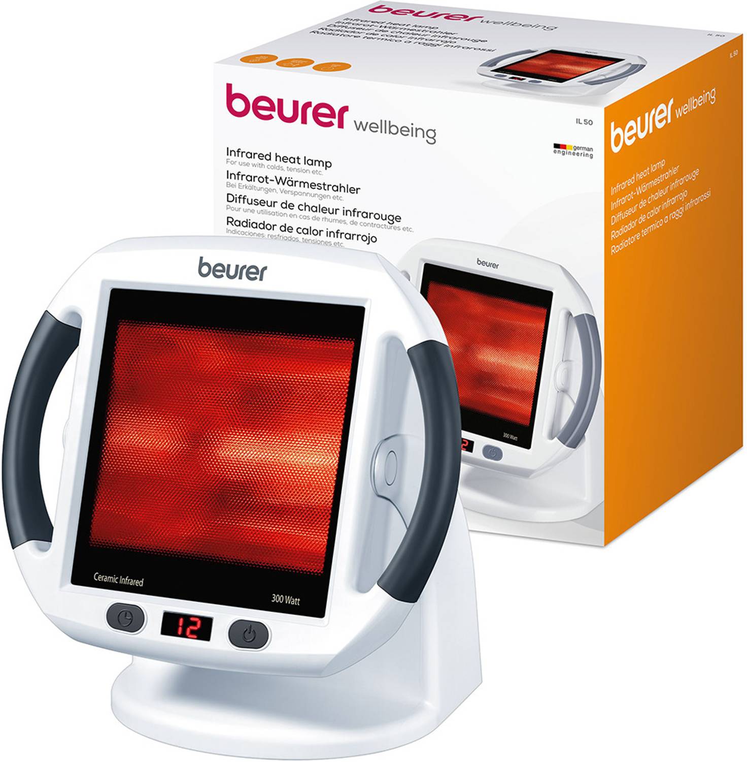 Beurer IL50 Infrared Heat Lamp for Muscle Pain and Cold Relief Ta