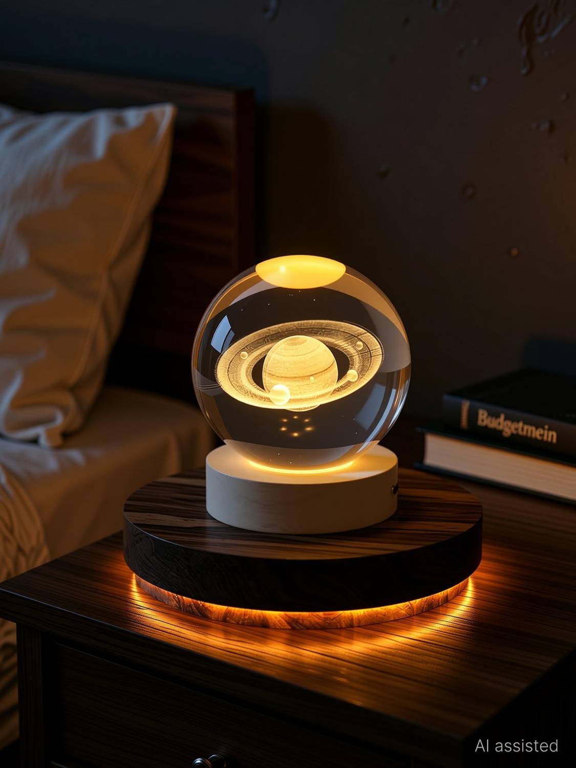 Budgetmein Celestial Ball Saturn 3D Galaxy Night Lamp - Image 3