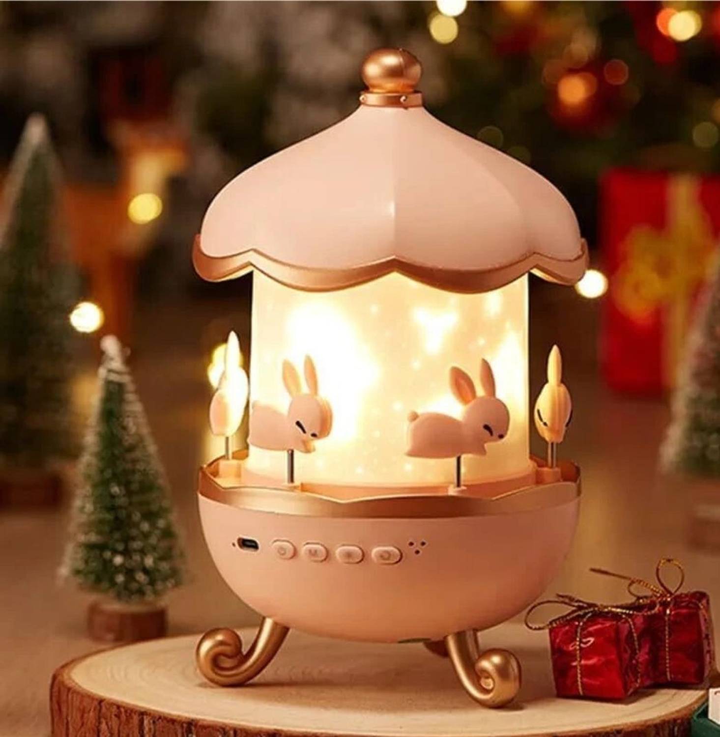 chahal pahal Bunny Carousel Night Light Projector - Image 4