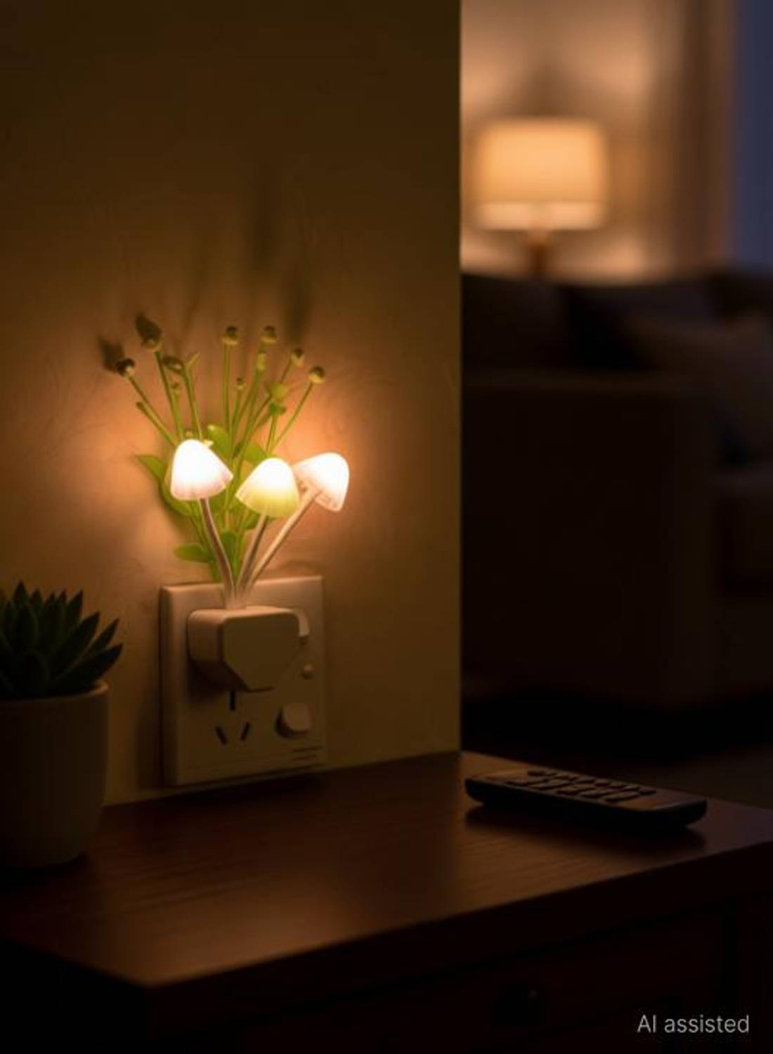 ALPHANOT mushroom light with automatic light sensor pack of 1 Night Lamp