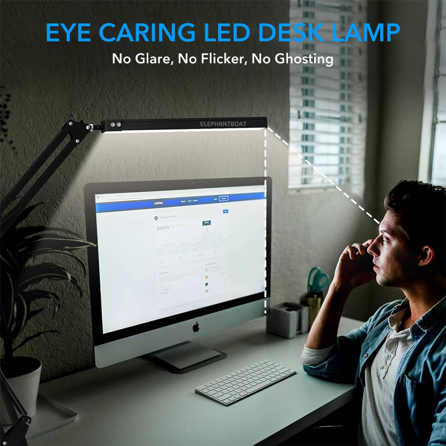 SUPVOX LED Desk Lamp USB Plug 3 Color Dimmable - Image 3