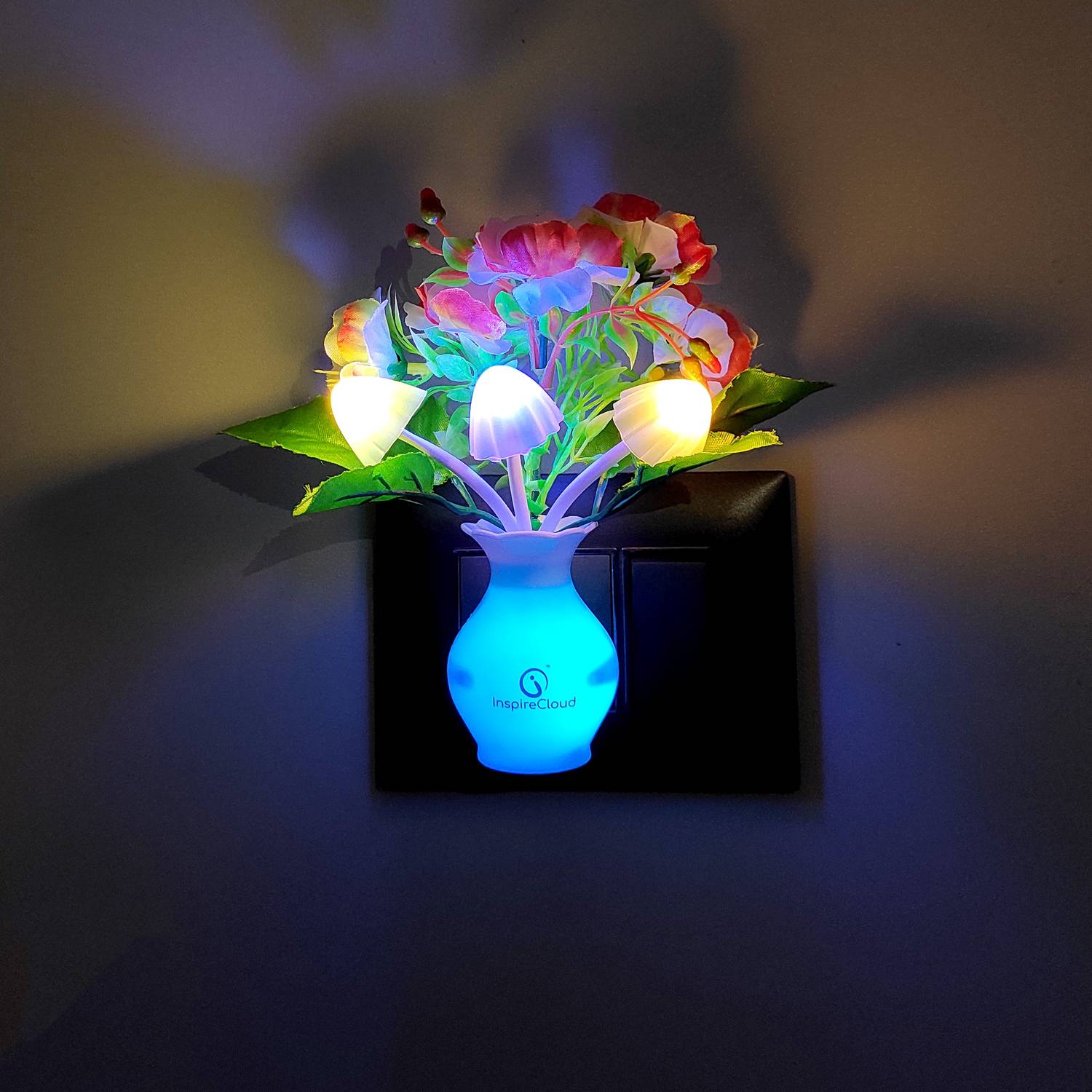 InspireCloud auto ON/Off Sensor Mushroom Shape LED- Multicolor Li