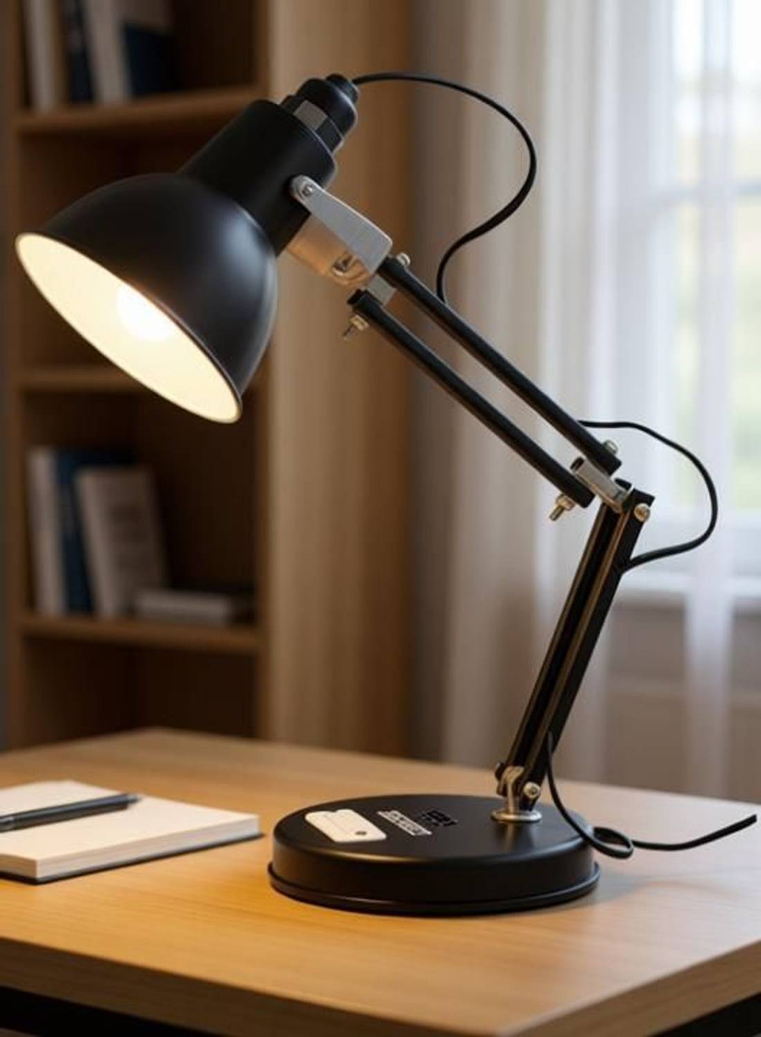 Satish Aluminium Table Lamp Black Pack of 1 - Image 5