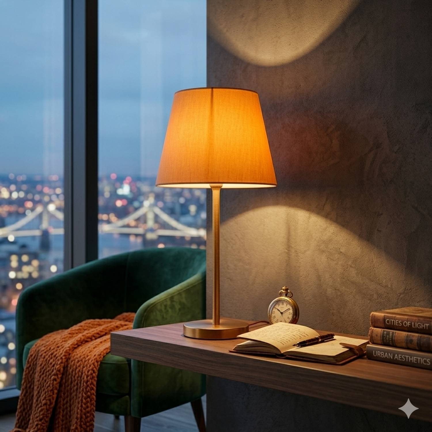 Elegant deco HOME DECOR LAMP Table Lamp (19 cm, Gold)