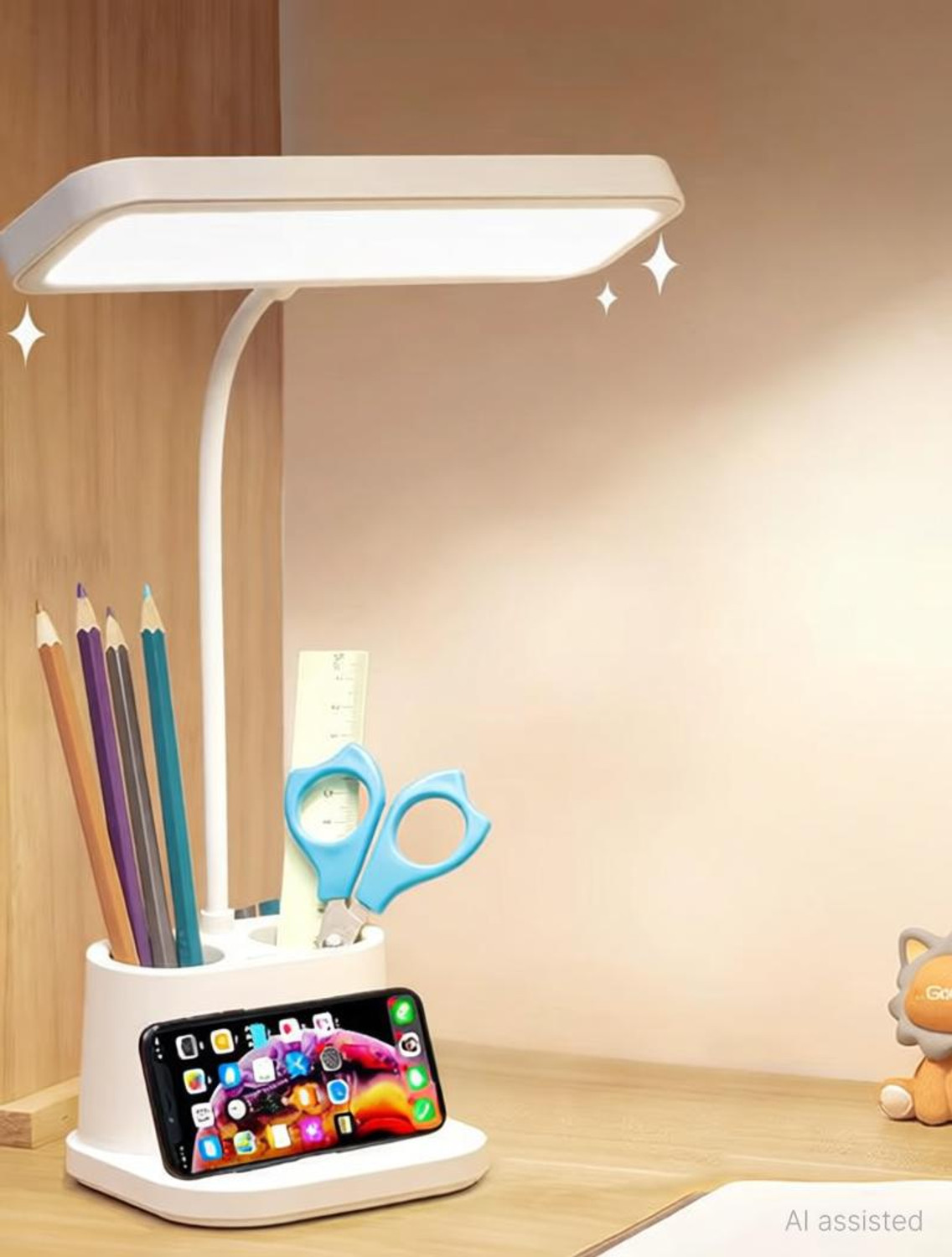 Image of FIRSTLIKE Acrylonitrile Butadiene Styrene 3 Color Table Lamp Rechargeable for Table Lamp