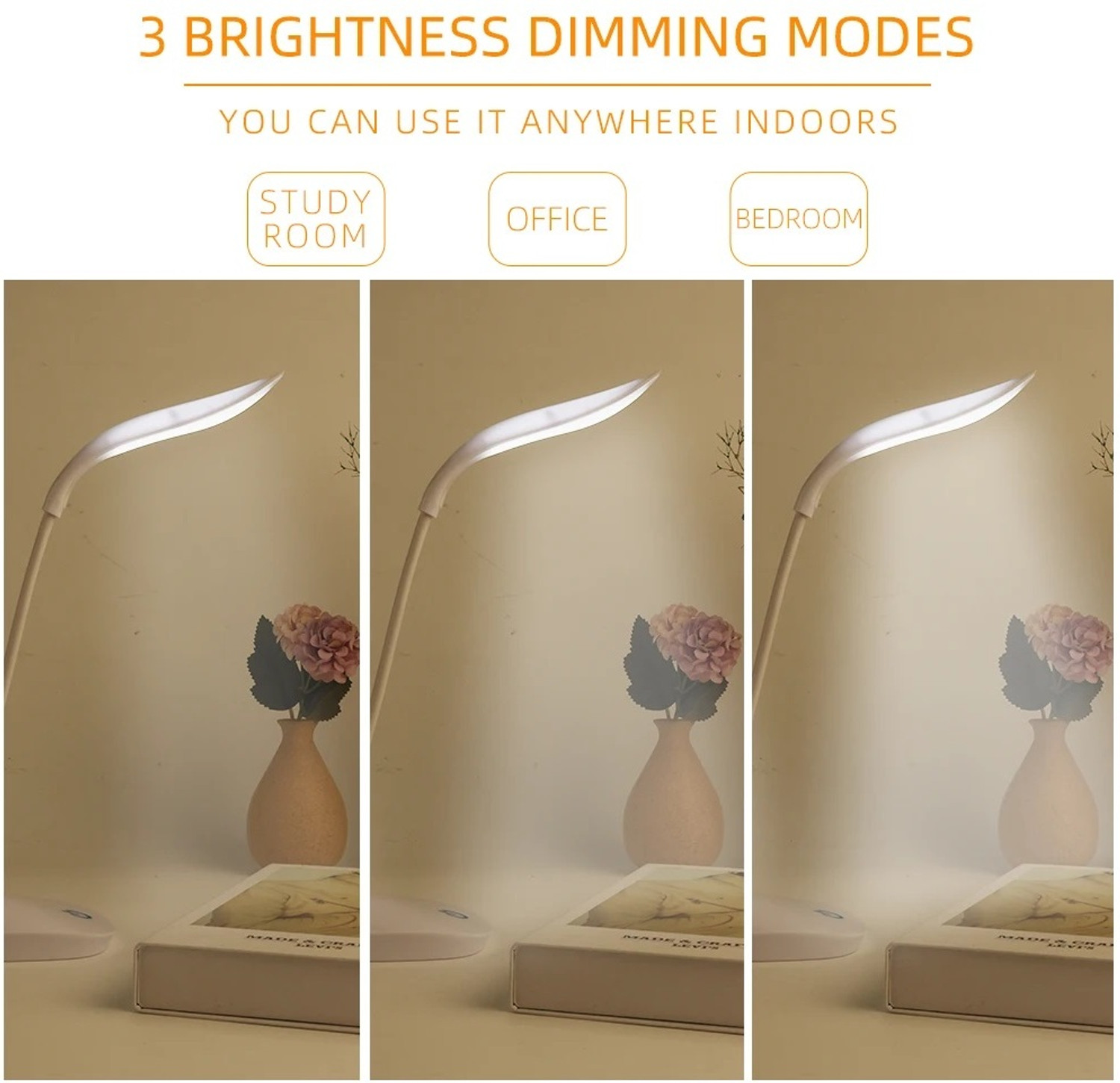 Image of NAIRO Rechargeable LED Table Lamp for Study Touch Control Foldable Dimmable Table Lamp