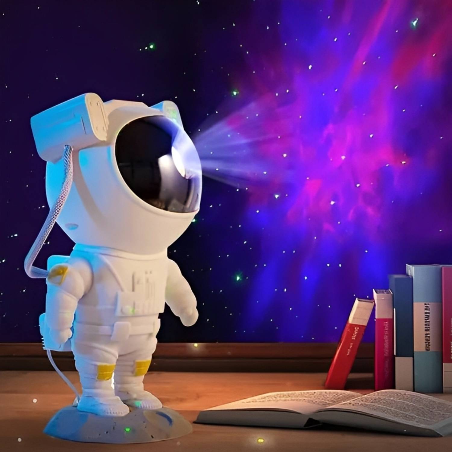 CRENTILA Astronaut Galaxy Star Projector Starry Night Light, Time