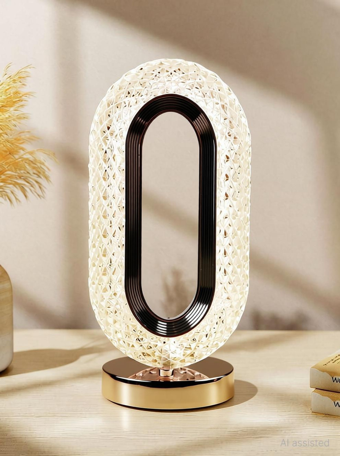 Image of MAHENOOR ENTERPRISE Touch Control Crystal Table Desk Lamp USB Rechargeable Crystal Diamond Table Lamp