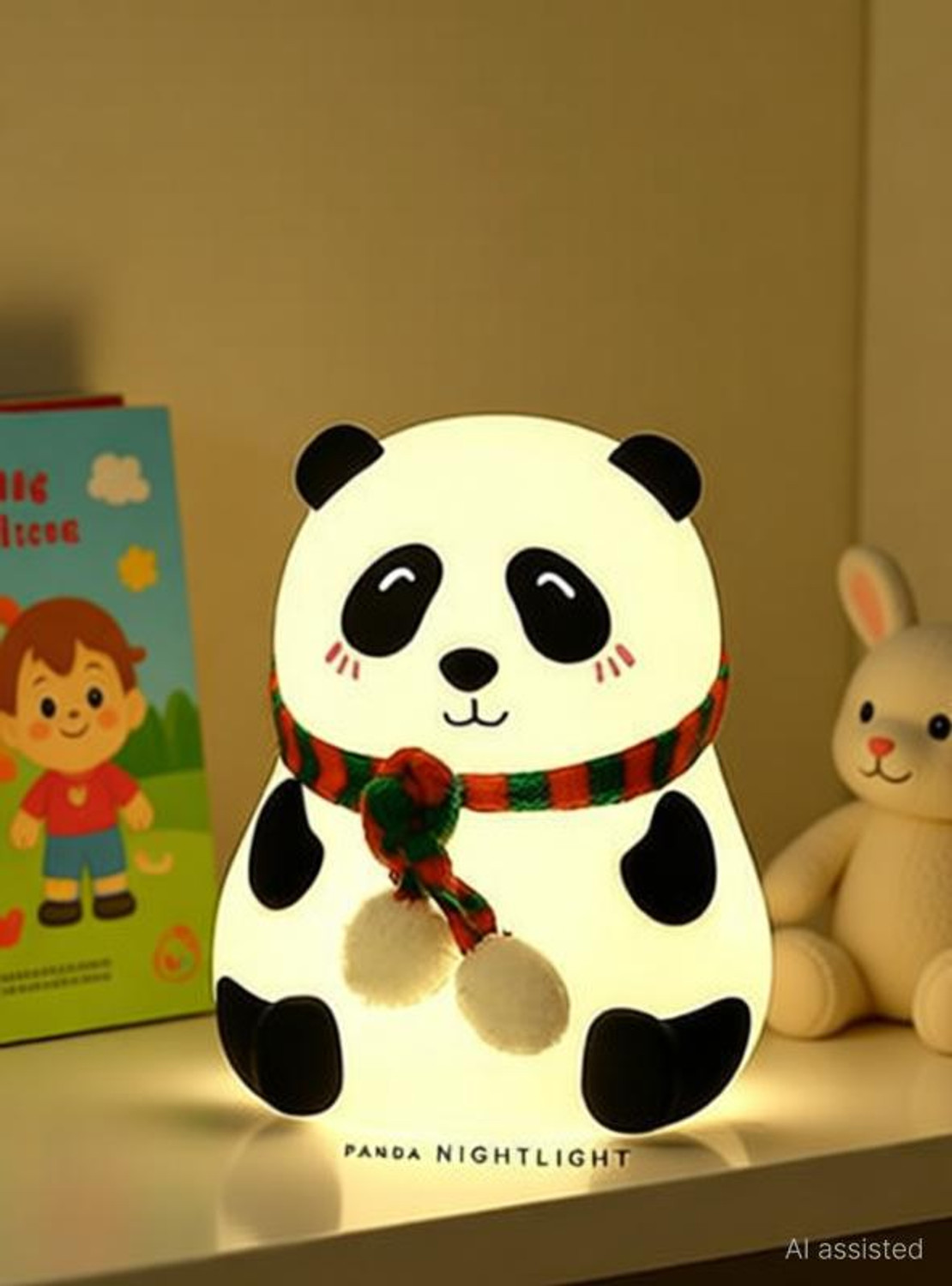 Image of DaduGirase Cute Panda Silicon USB Rechargeable Night Light Lamp with Gesture Control Sensor Night Lamp