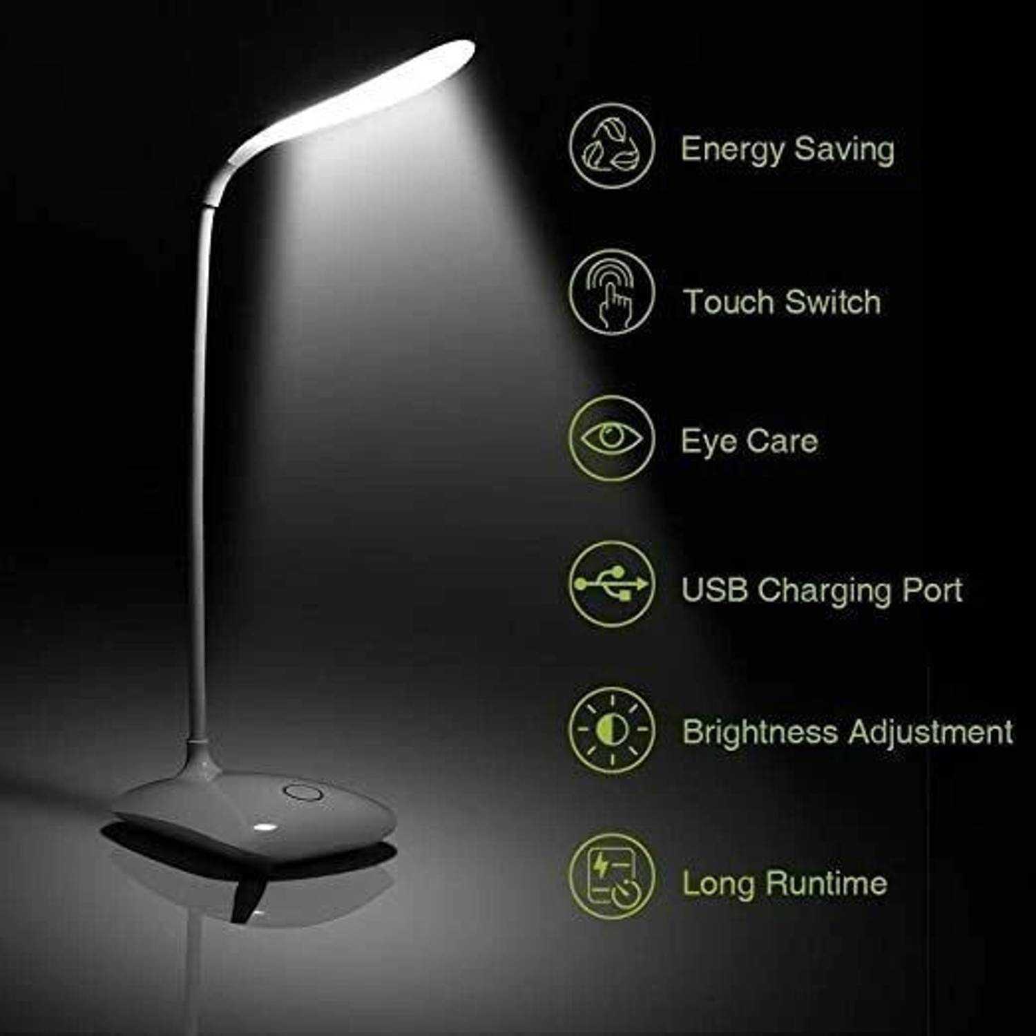 REXBURG Battery Operated Led Light, Touch Control Eye Caring, Stu