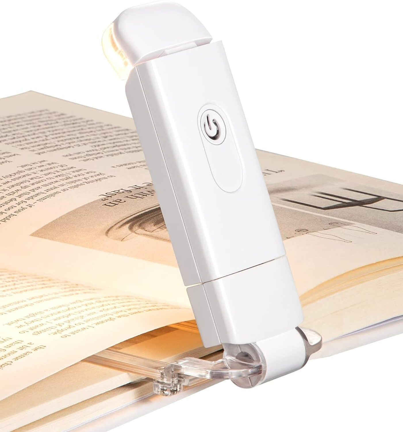 Image of MJKD Book Light Rechargeable, Amber Reading Lights for Books in Beda Study Lamp
