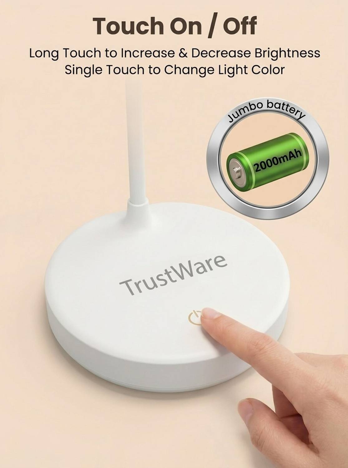 Trust USB Rechargeable Study Lamp with Touch Sensor - Image 5