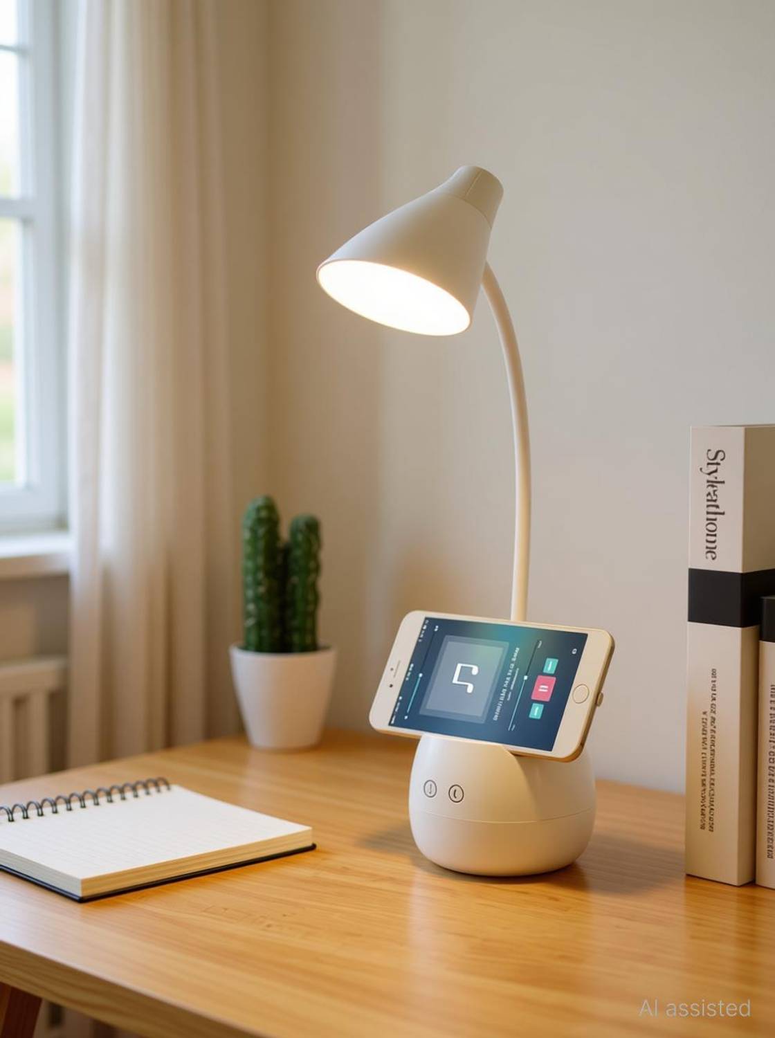 AKARI Super Bright Chargeable Table Lamp Portable Adjustable Night Lamp Table Lamp