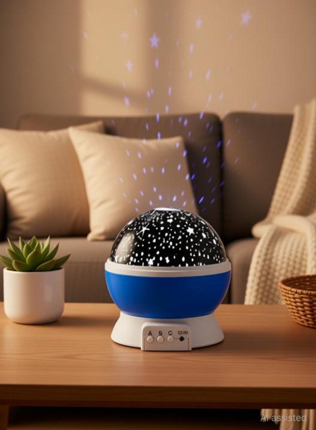 Image of TRENDBIT Romantic Sky Star Master Night Light Projector Children Kids Baby Sleep Lighting USB Lamp Led Projection Plastic Glass Rotating 4 Mode Sky Star Master Mini Projector Lamp for Kid's Room Decor Night Lamp Night Lamp