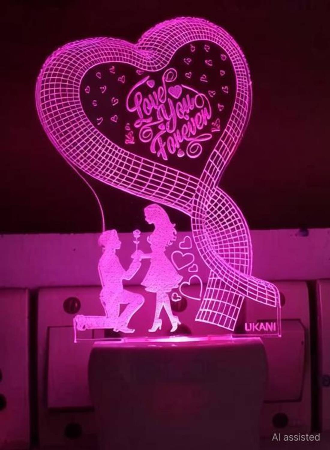 PETRICHOR 3D Illusion LED Light Night Lights for 7 Colors Led Cha