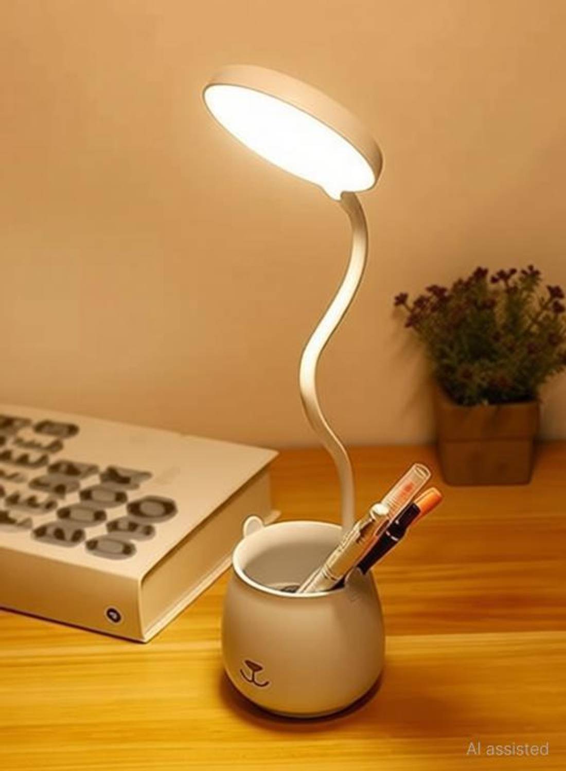 FOKRIM DC5V 4W LEDs Table Desk Reading Lamp Sensitive Touching Co