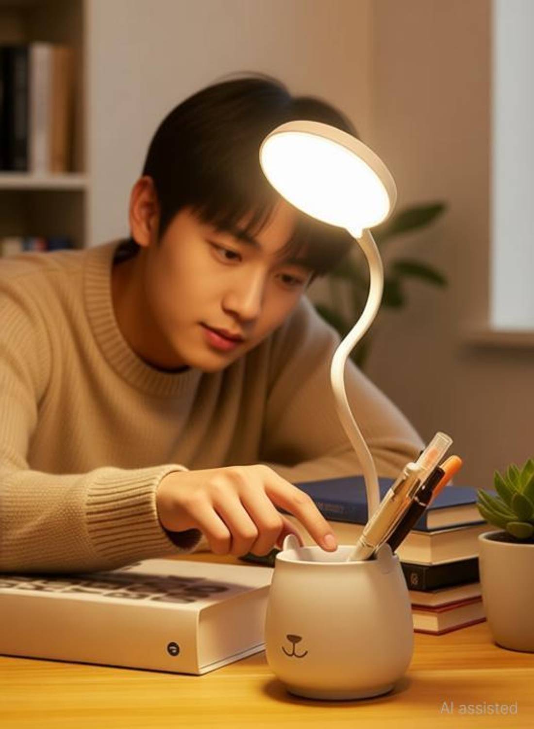 FOKRIM 3 Color Touch Sensor Study Lamp - Image 1