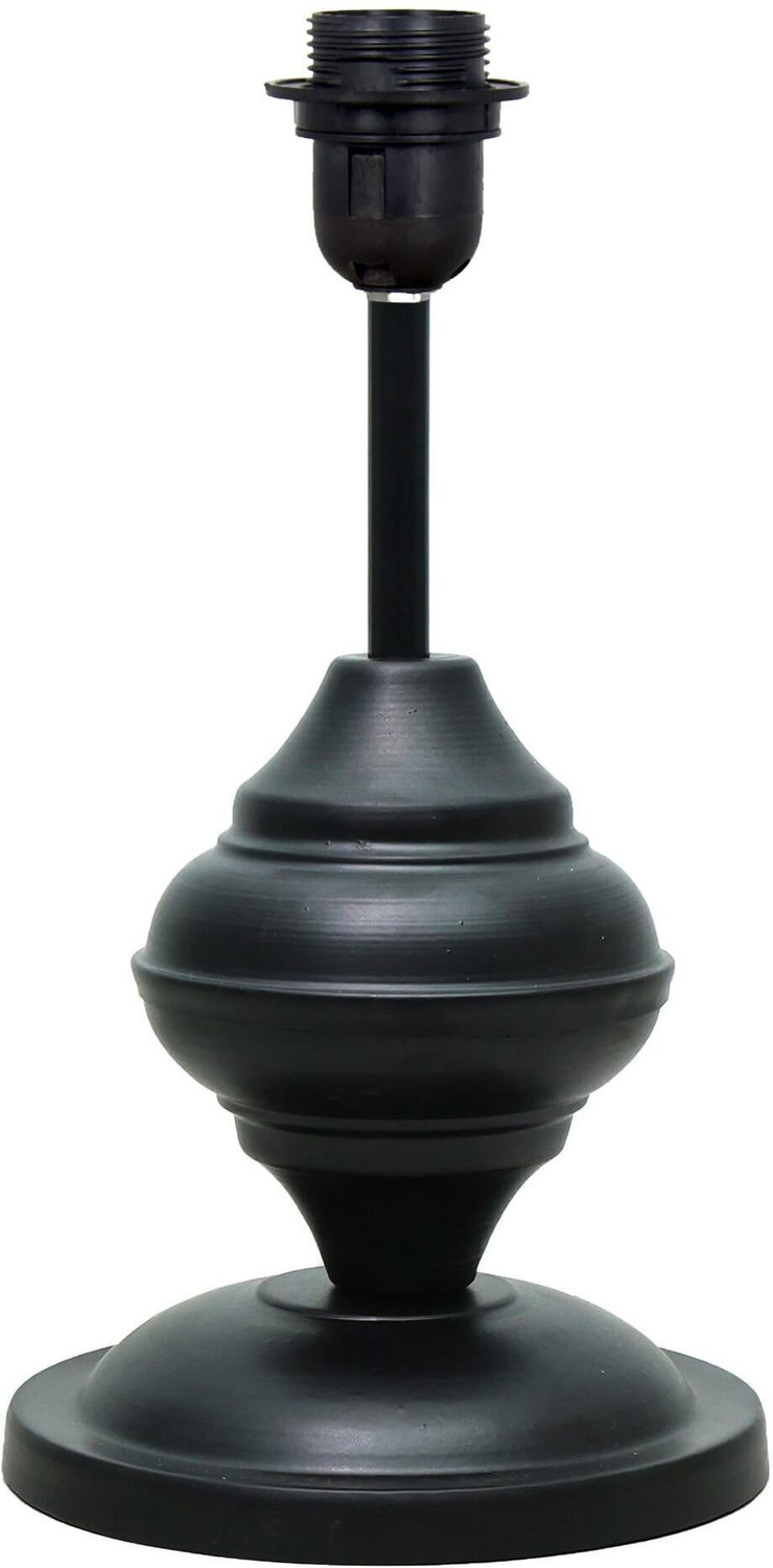 Image of Glowhere Modern Black Urn Table Lamp, White Cone Shade for Bedroom & Living Room Table Lamp