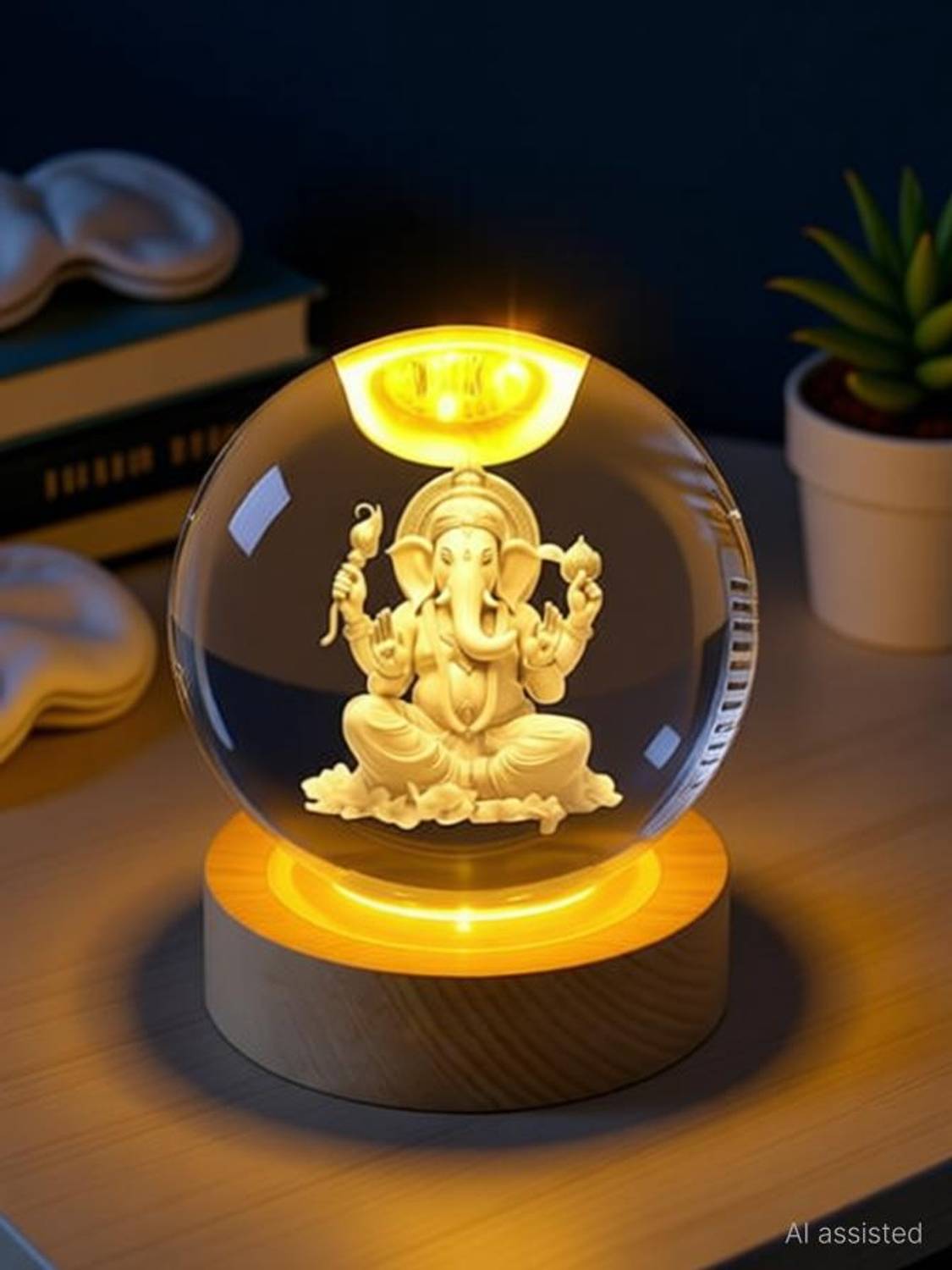 KMJSA 3D Galaxy Crystal Ball Night Lamp - Image 2