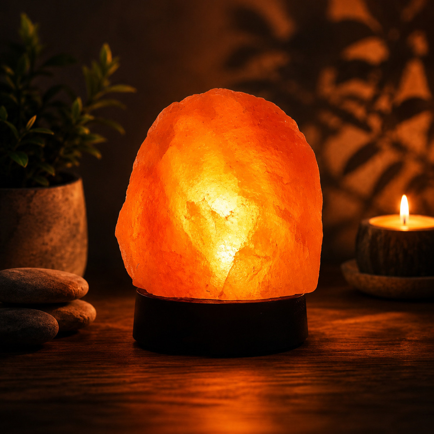 Image of GLOBAL AROMA Natural Himalayan Rock Salt Lamp for Positive Energy, Vastu ,Feng Shui Night Lamp