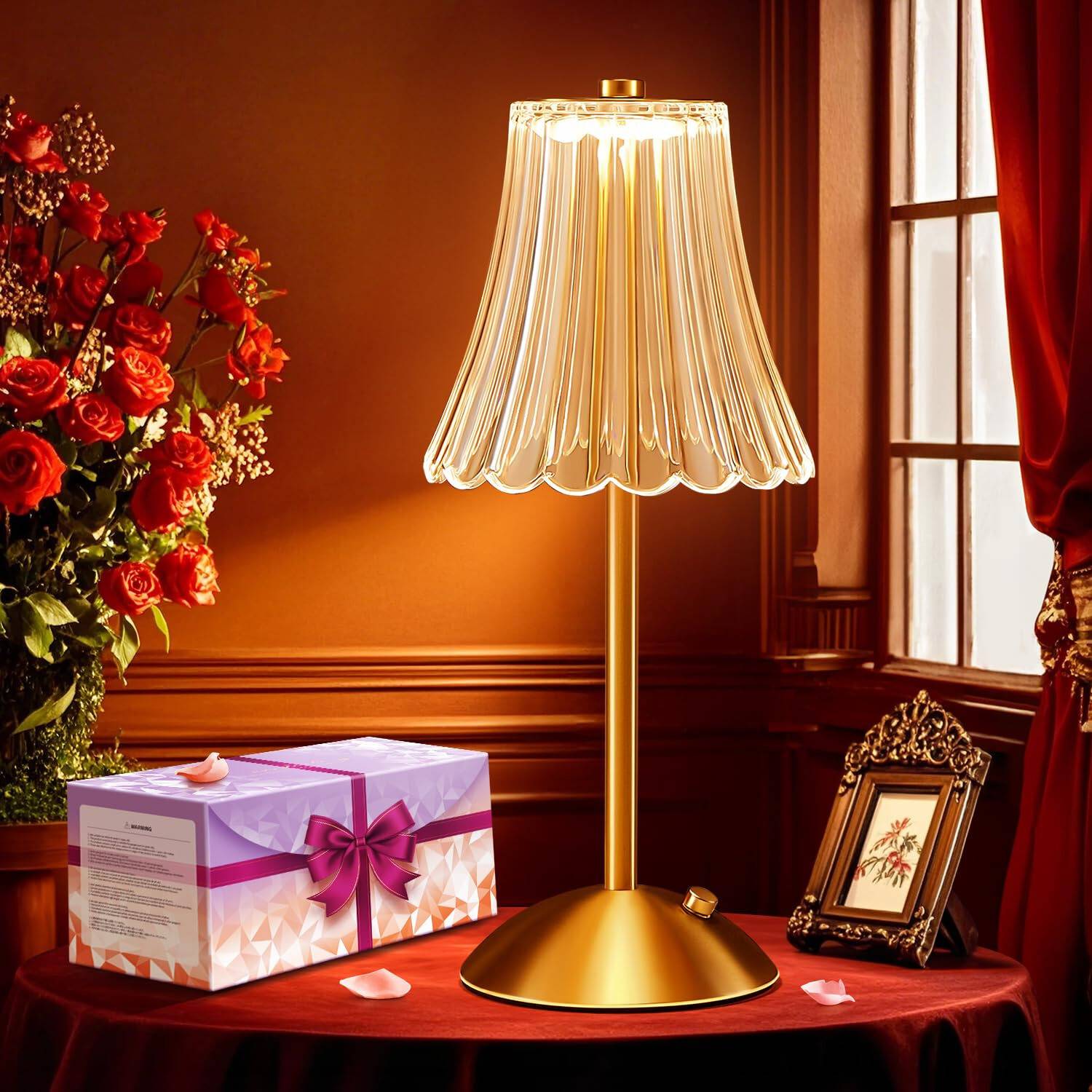 Dizaa Cordless Table Lamp Portable LED Rechargeable Dimming LED T