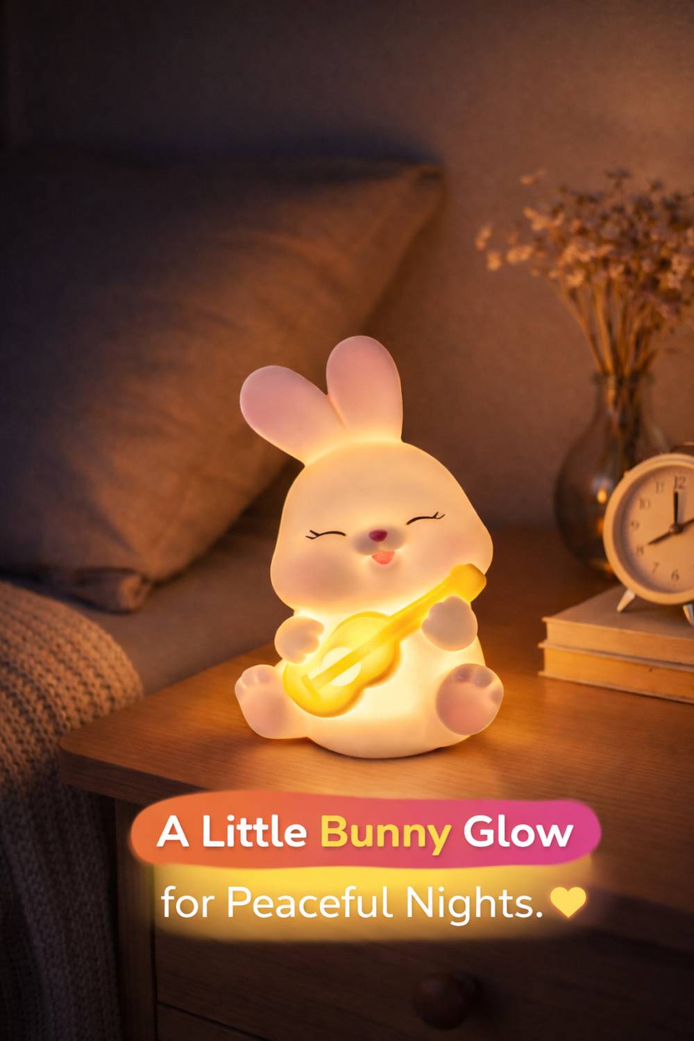 Gridcart Cute Bunny Night Lamp White - Image 3