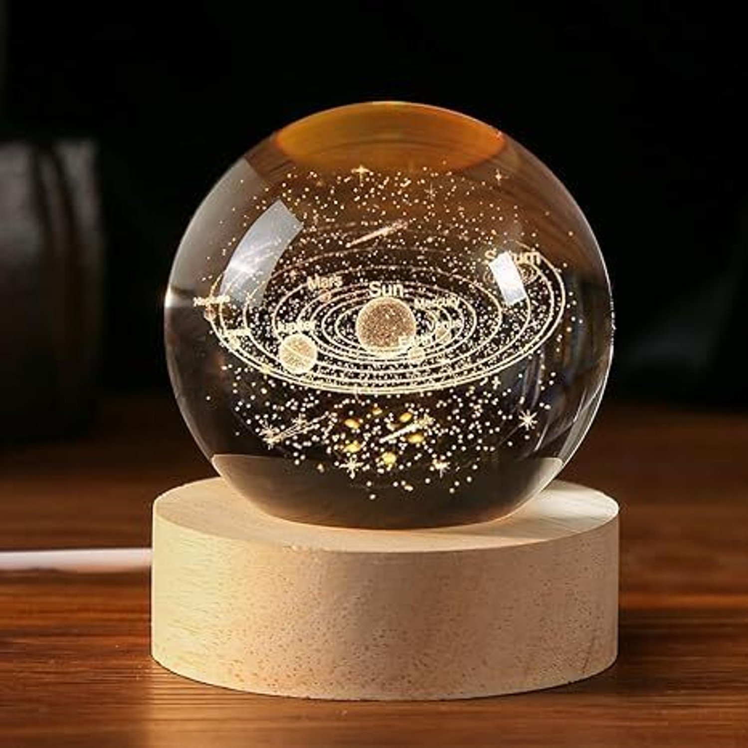 Image of UROXORA 3d crystal-ball crystal Lamp with LED Table Lamp