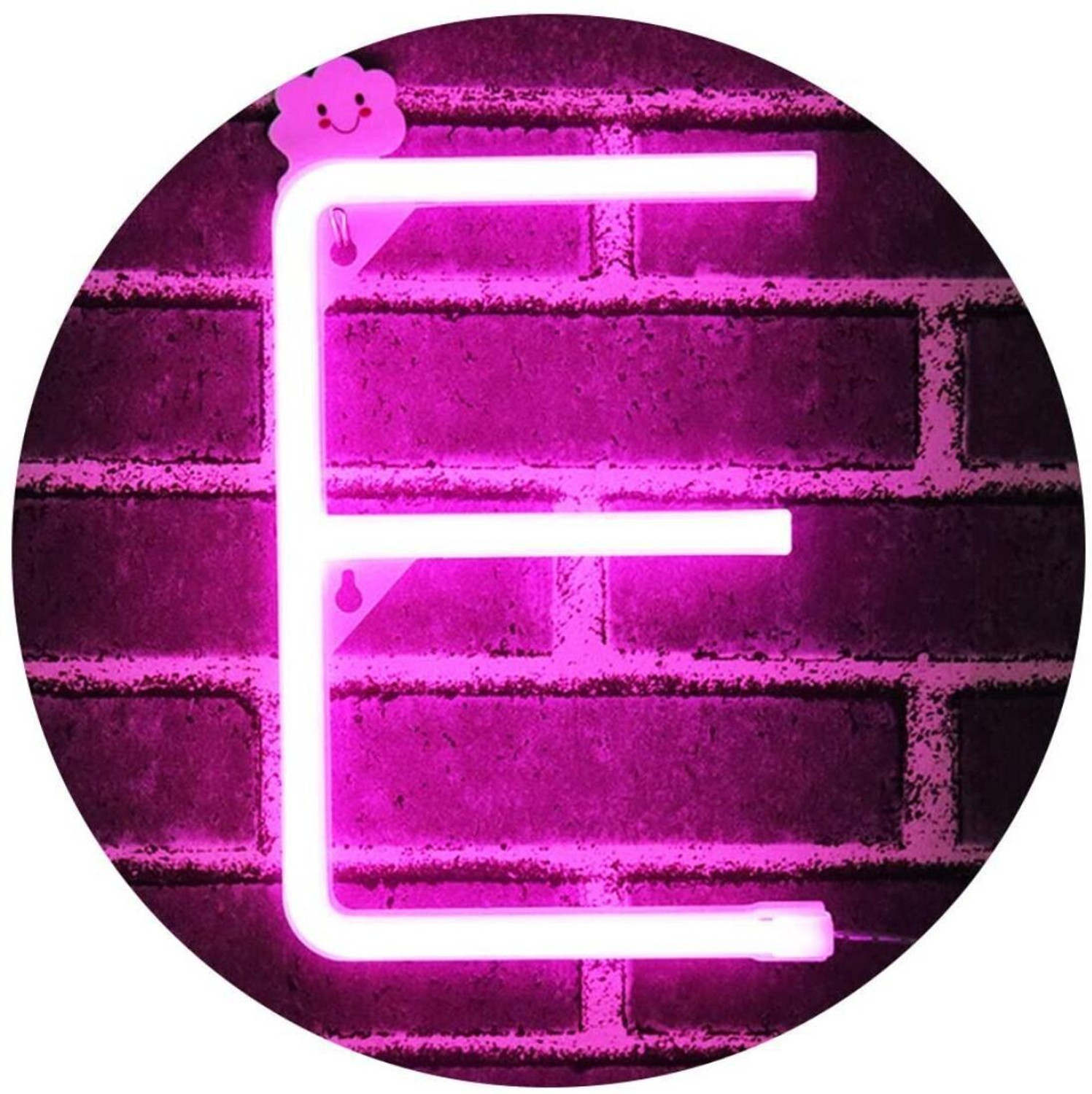Image of Satyam Kraft Marquee Alphabet Shaped Neon Led Light for Home Decoration and Wall Lamp, Pink, 1 Piece (Letter-E) Night Lamp