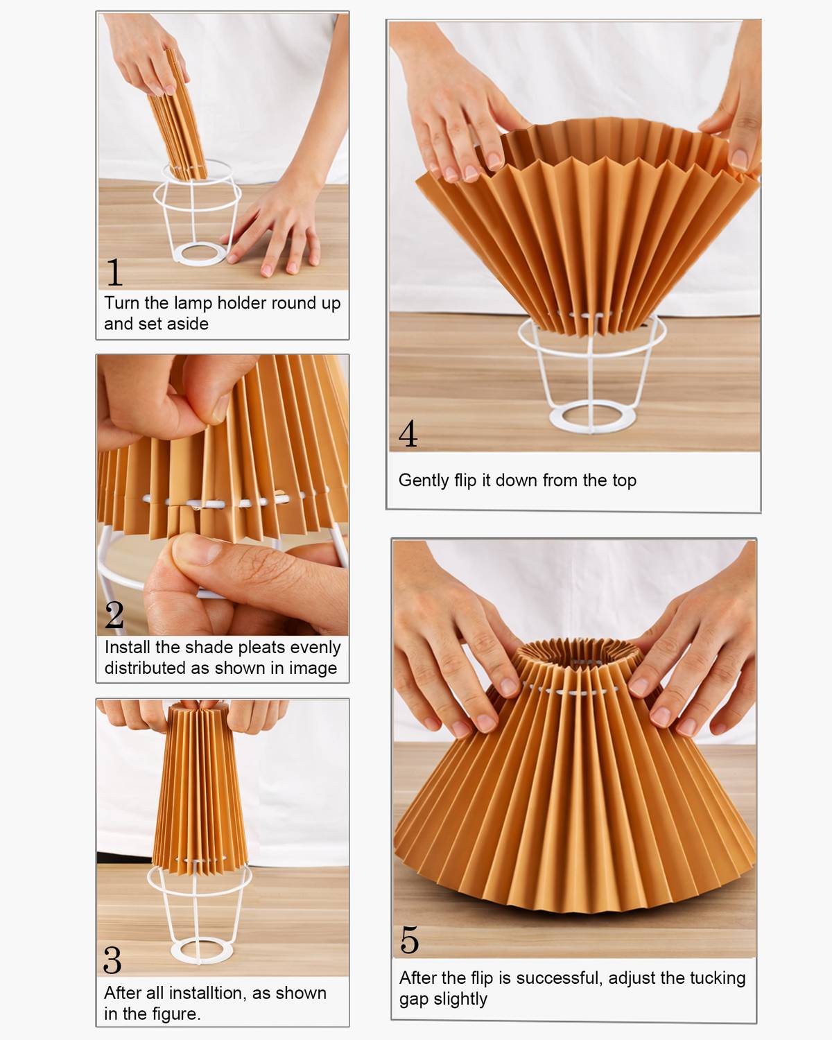 Glowhere Hand-Turned Wooden Stick Lamp with Beige Shade - Image 4