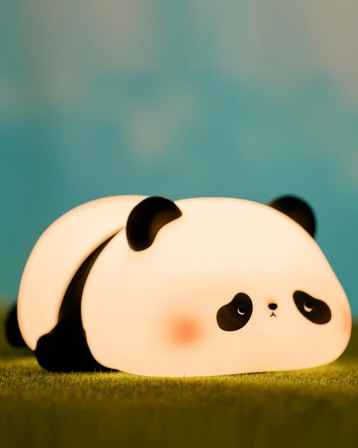 Image of YIQELU Panda Night Light for Kids, Cute Silicone Nursery Lamp for Baby and Toddler Night Lamp