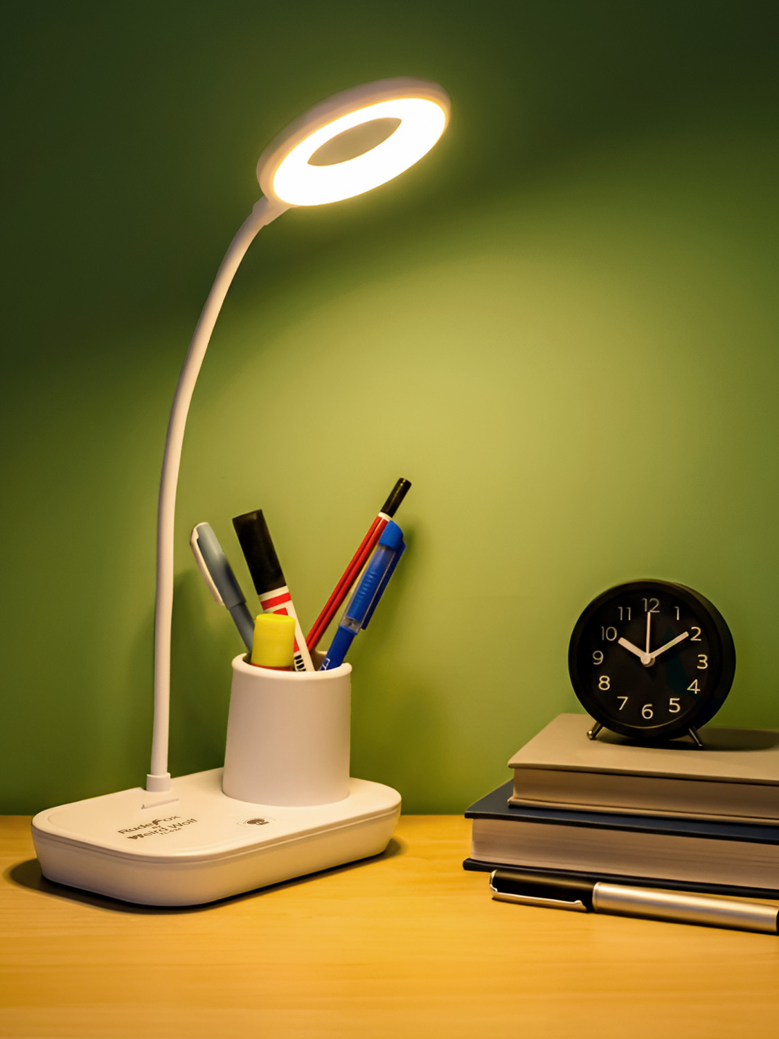Image of WEIRD WOLF 3 Colour Mode Type- C Rechargeable Table Lamp for Study, Flexible Gooseneck LED Table Lamp