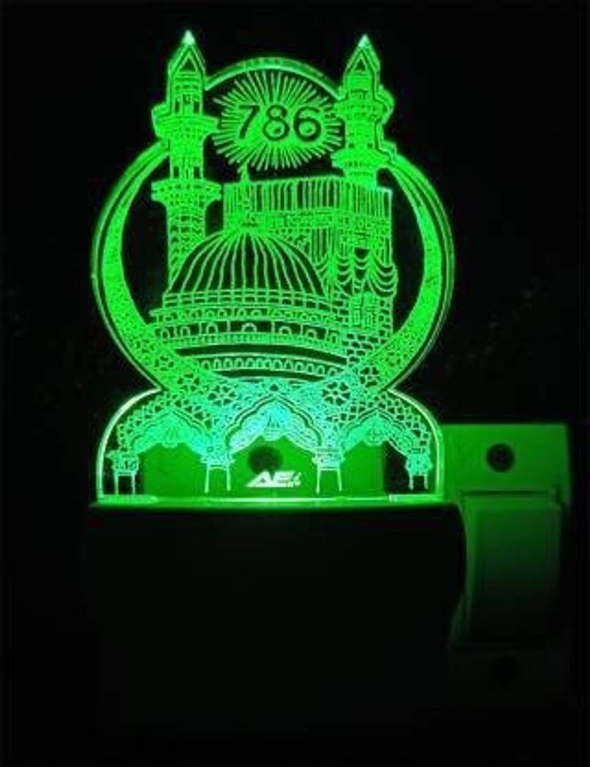 Casakart Muslim 3D Illusion LED Light Night Lights for 7 Colors Led Changing Lighting Bedroom Decoration Decorative Lighting Gifts for Boys Girls Kids Baby Night Lamp