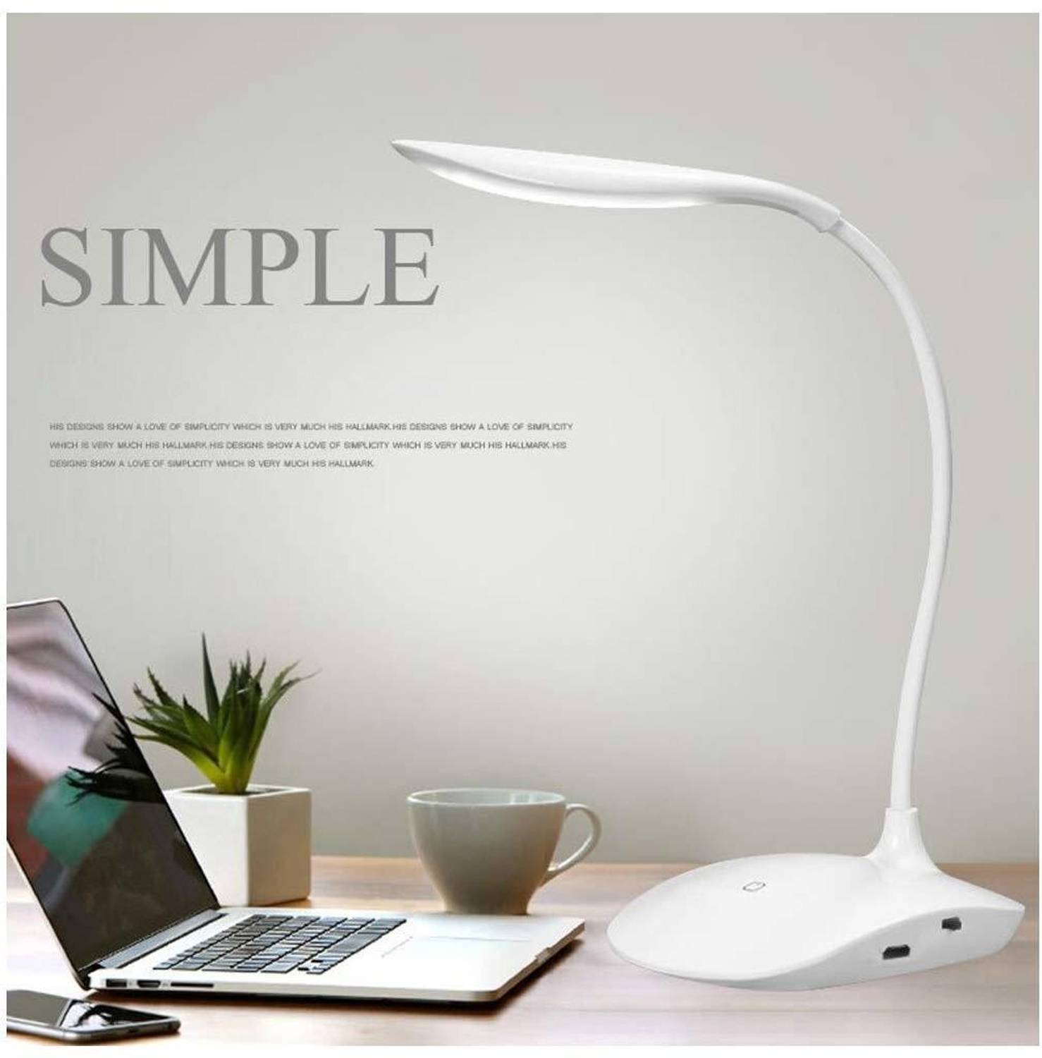 Welltech Study Table Lamp White - Image 3