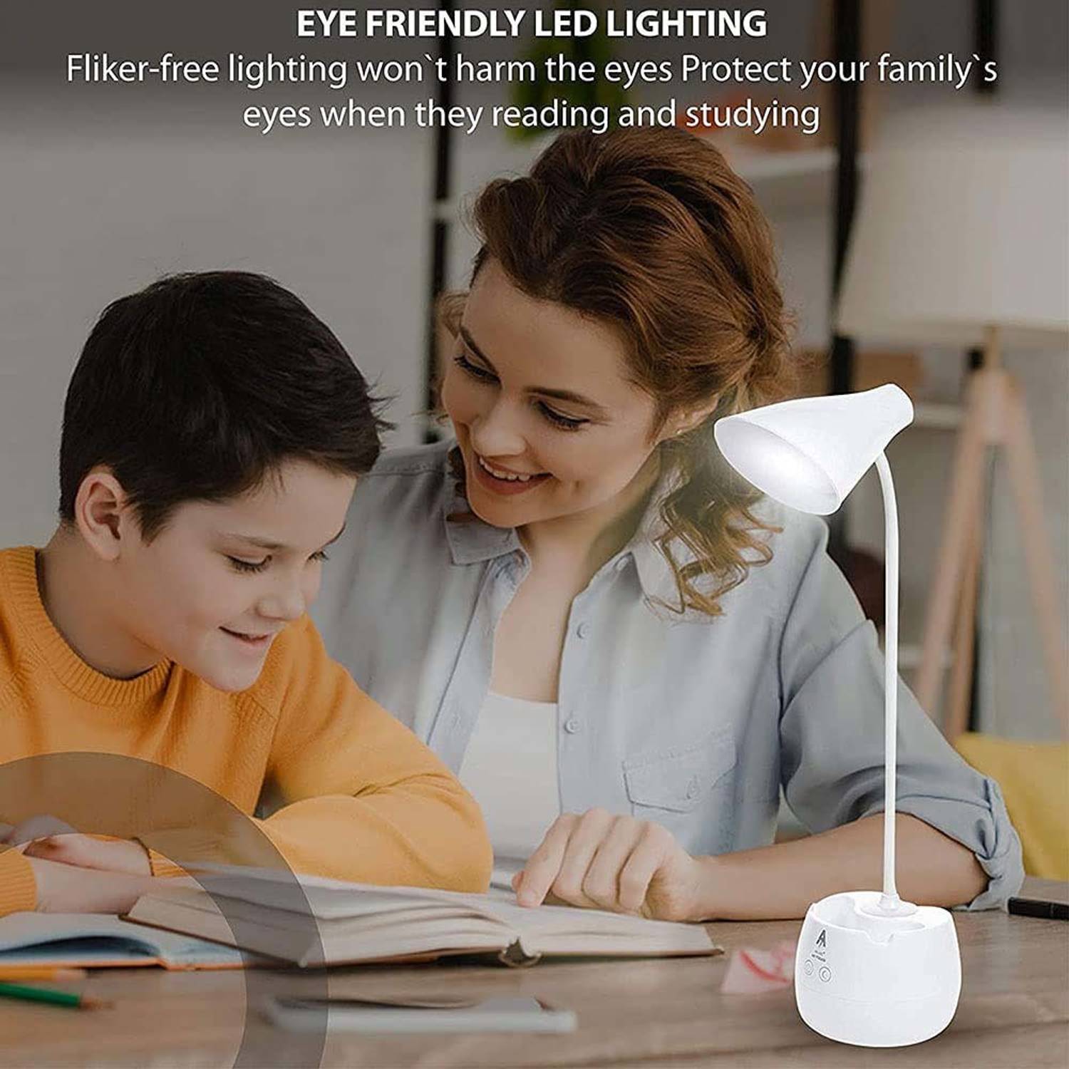 AKARI Portable LED Super Bright Emergency Table Lamp Rechargeable